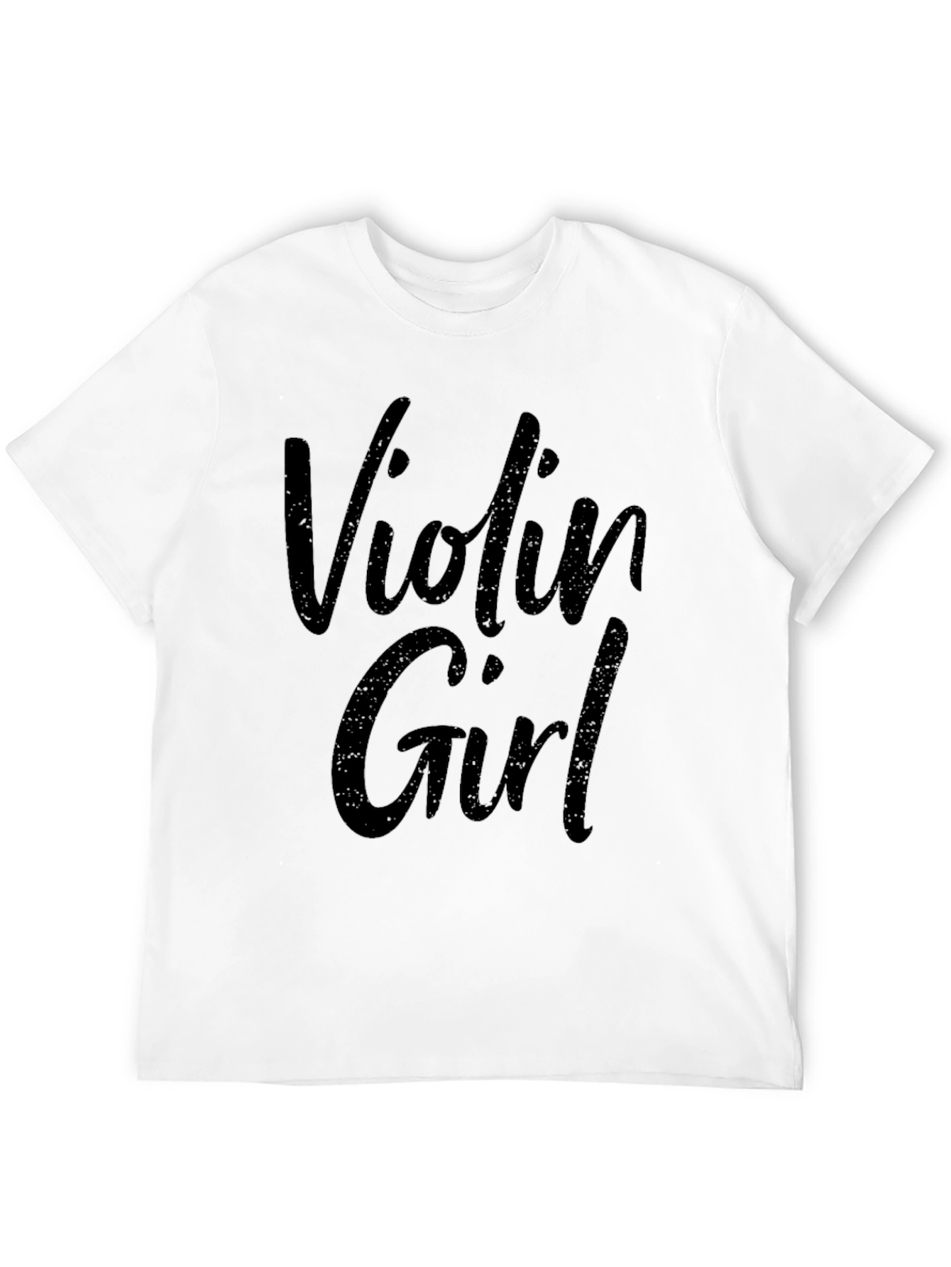 Violin Girl Black Graphic Tee - Music Lover Shirt