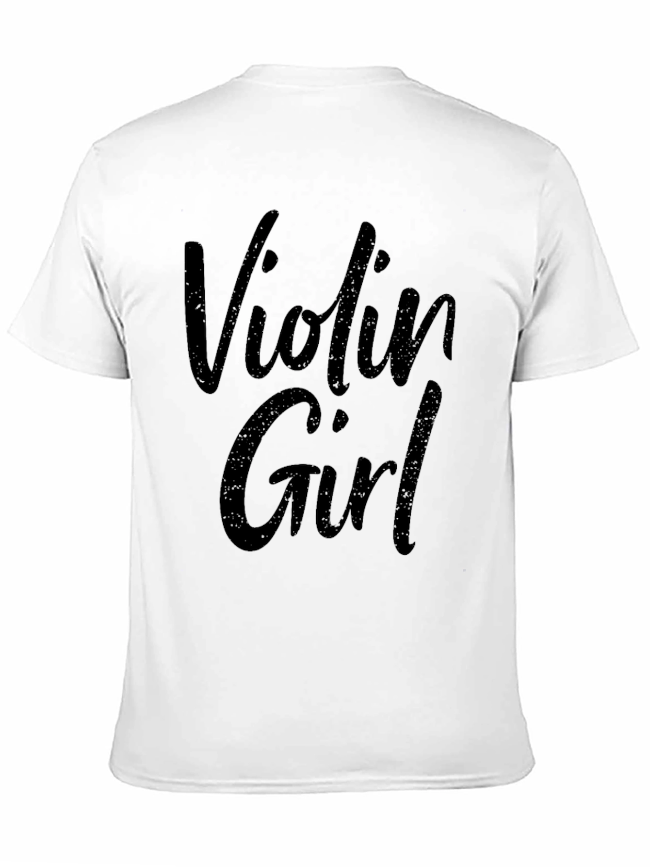 Violin Girl Black Graphic Tee - Music Lover Shirt