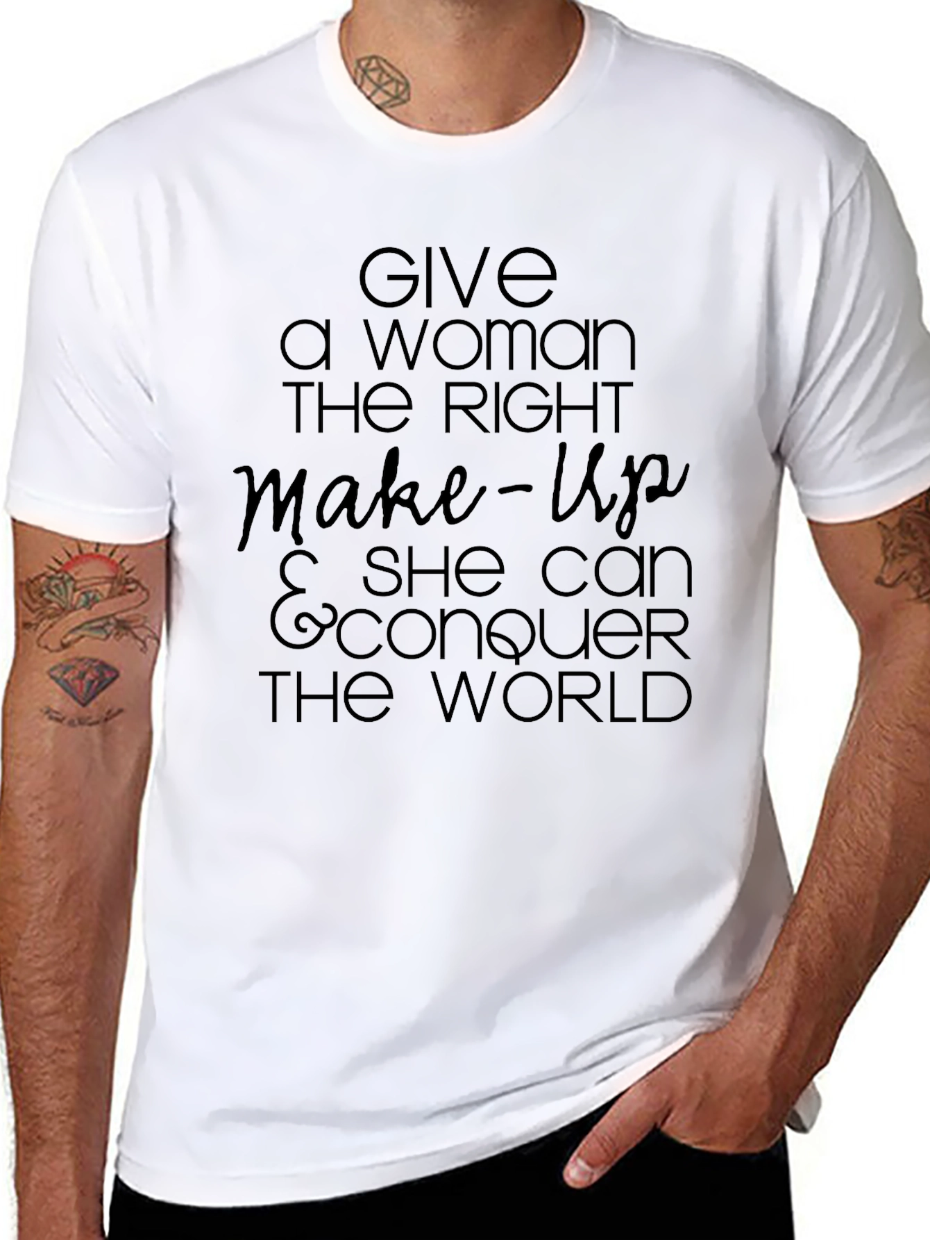Empowering Womens T-Shirt: Makeup Confidence Conquer