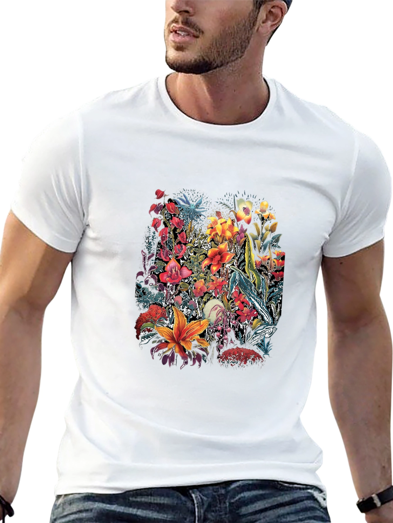Floral Graphic T-Shirt - Unique Botanical Design