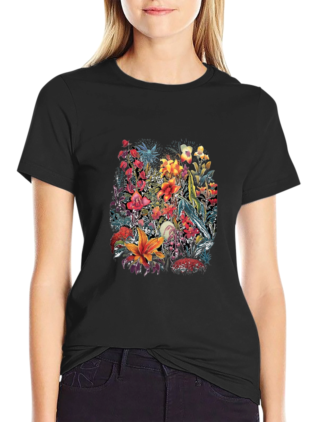 Floral Graphic T-Shirt - Unique Botanical Design