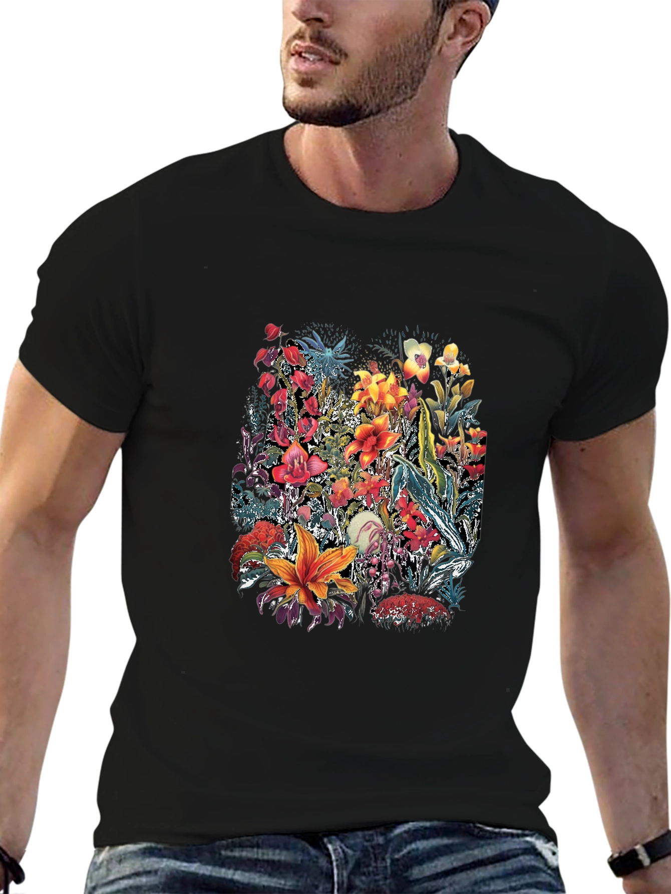 Floral Graphic T-Shirt - Unique Botanical Design
