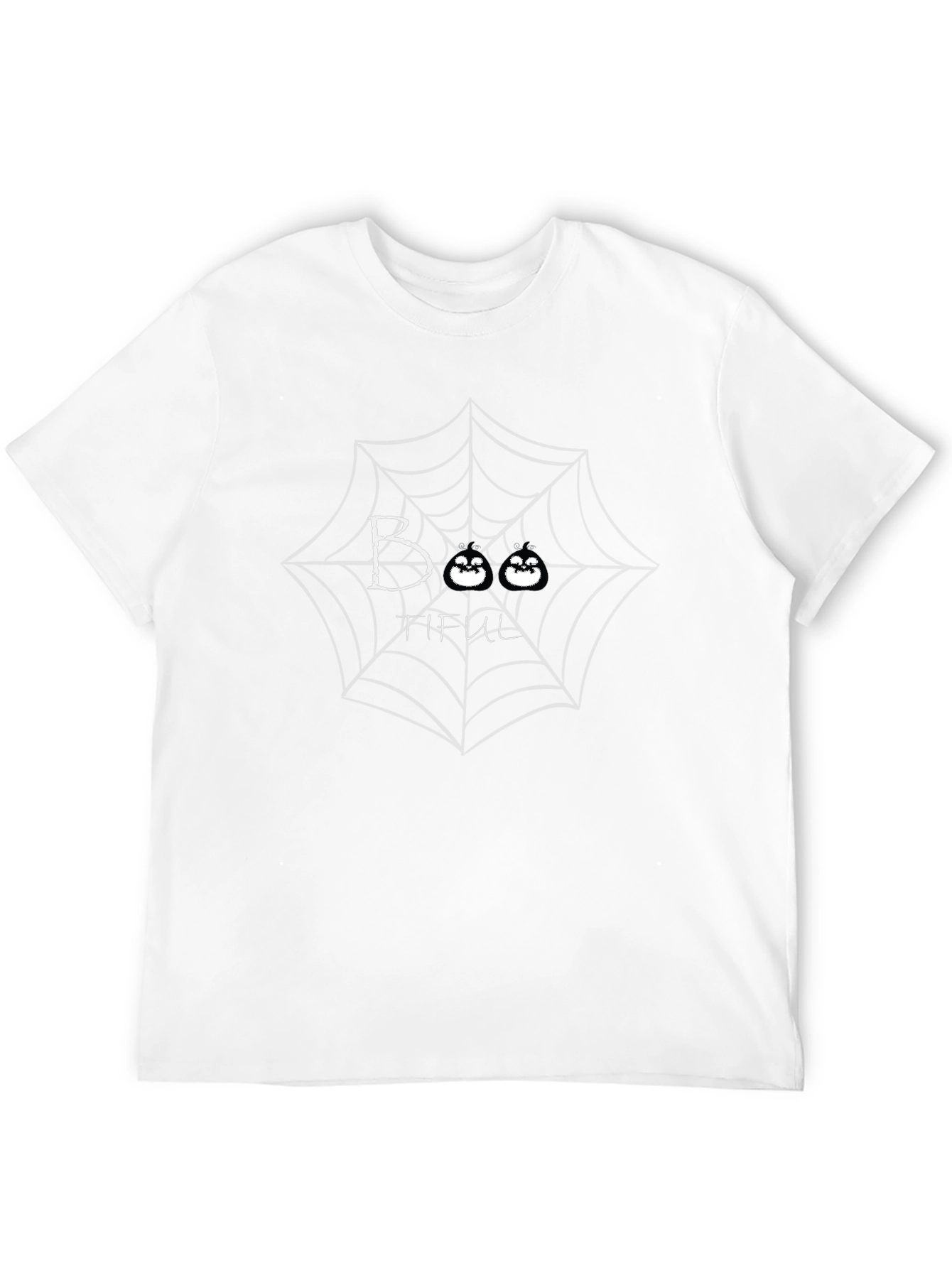 Boo-tiful Halloween T-Shirt with Spider Web Design