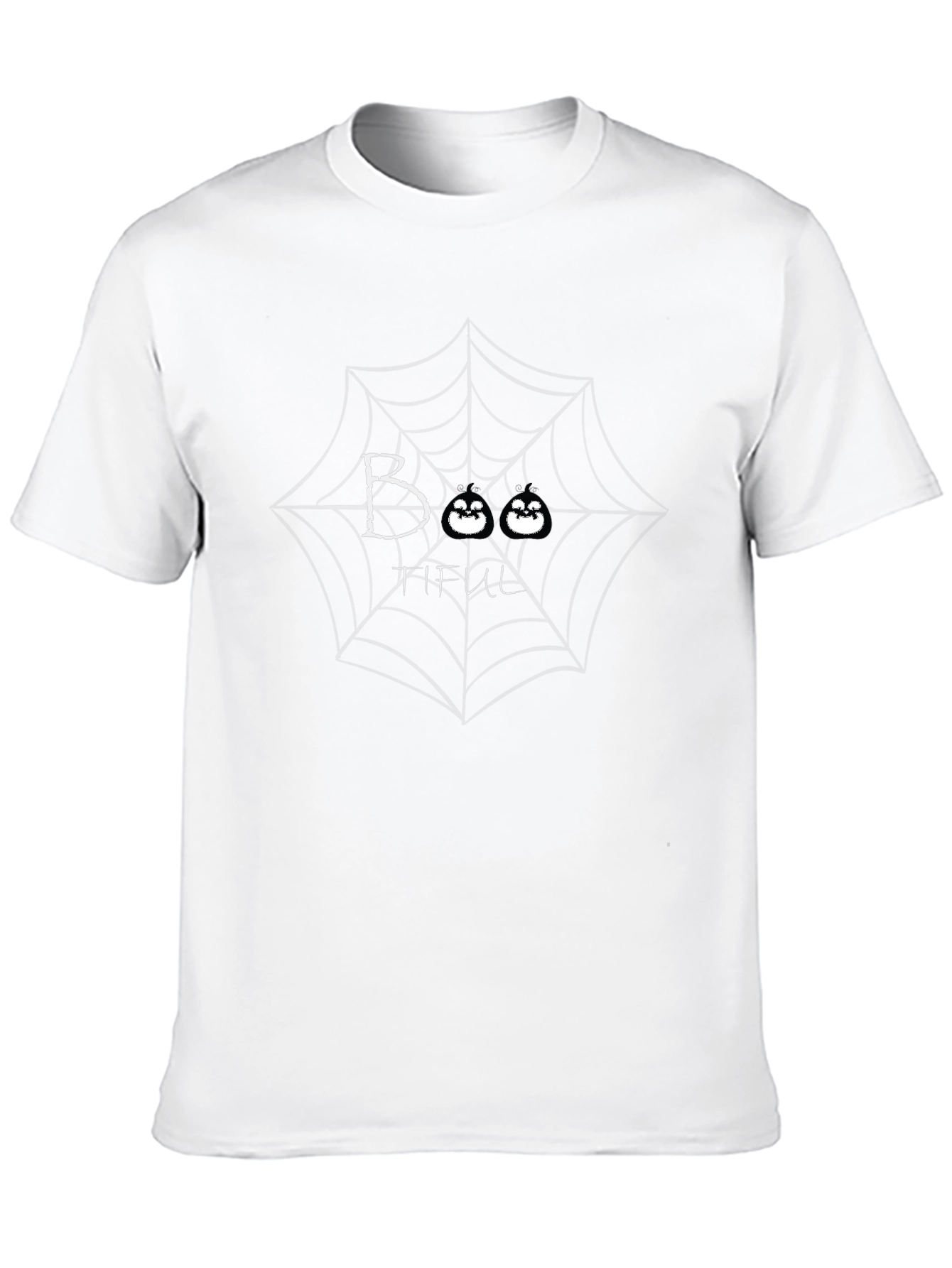 Boo-tiful Halloween T-Shirt with Spider Web Design