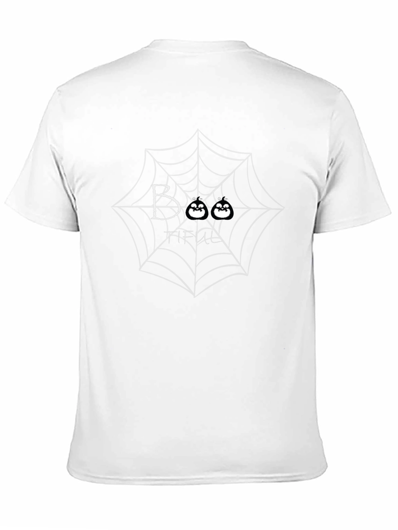 Boo-tiful Halloween T-Shirt with Spider Web Design