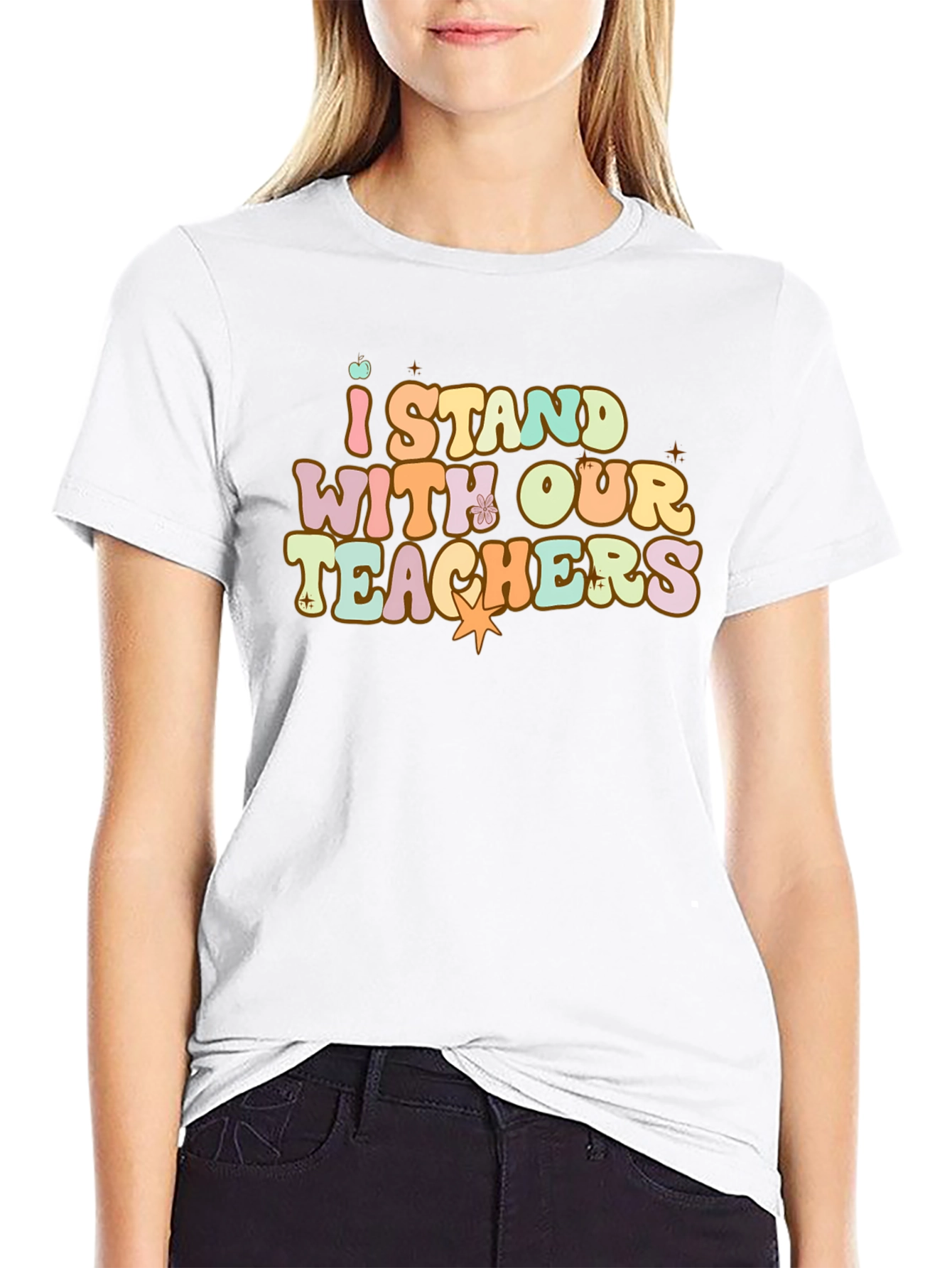 I Stand With Our Teachers Graphic T-Shirt