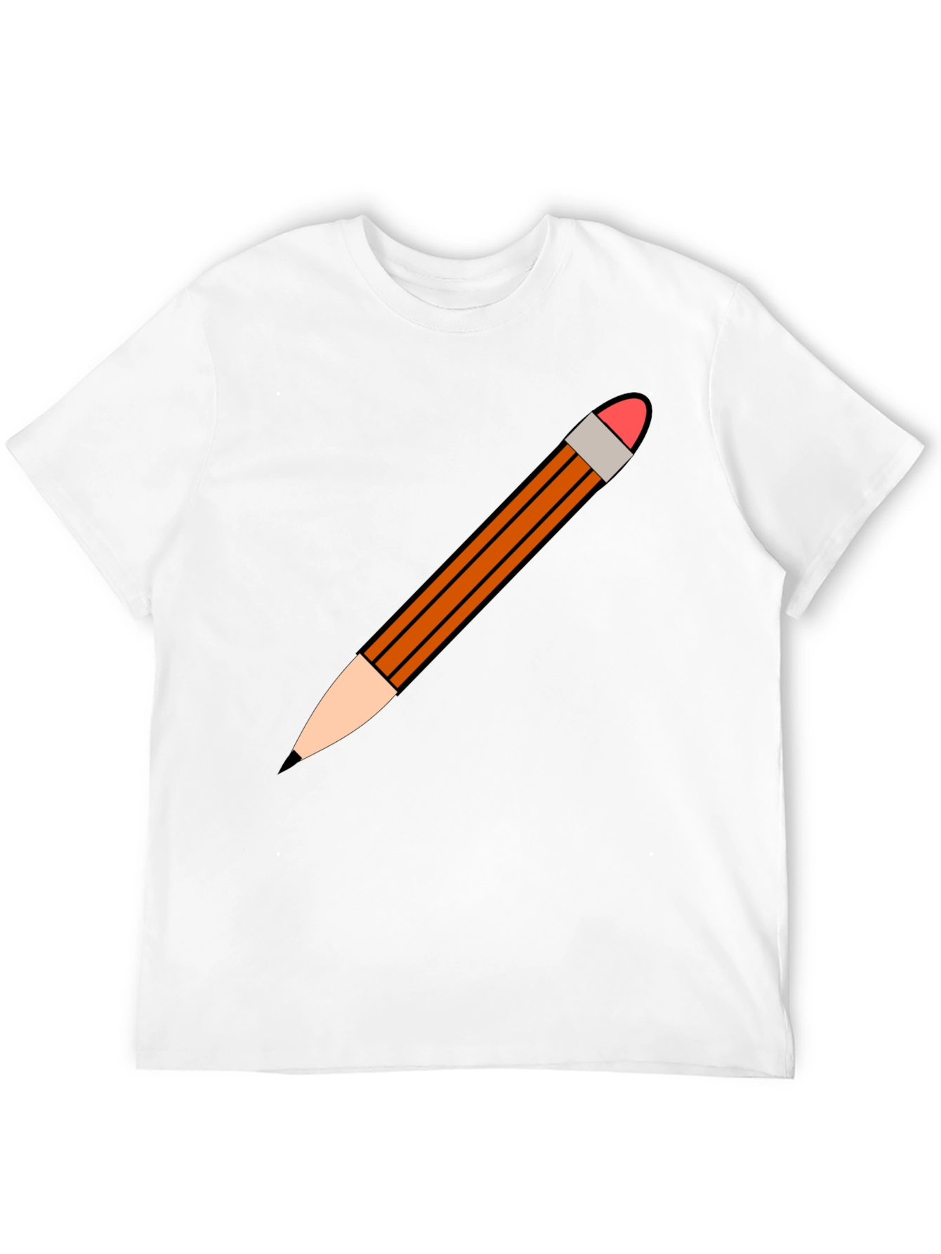 Pencil Graphic Black T-Shirt - Casual Style