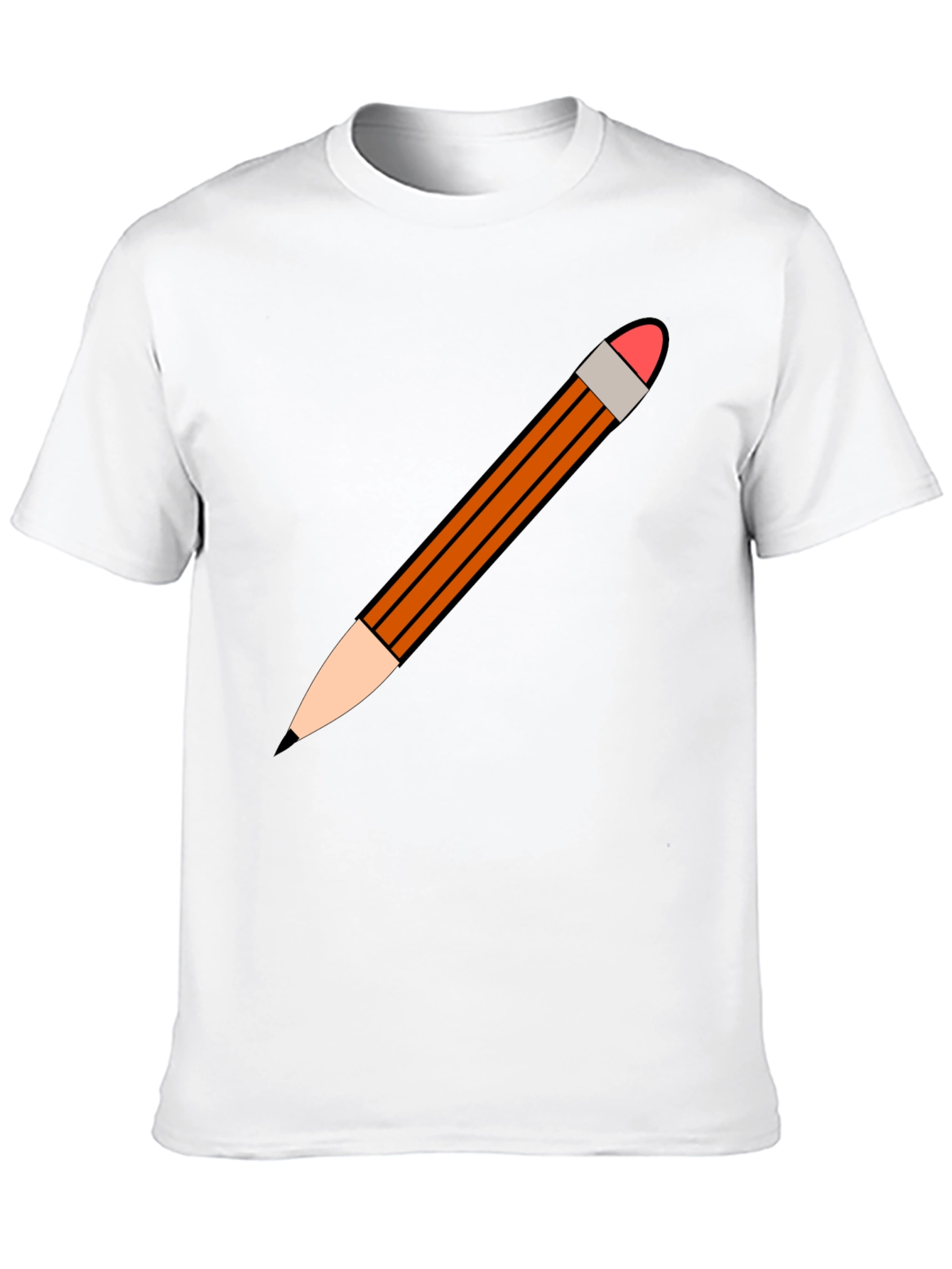 Pencil Graphic Black T-Shirt - Casual Style