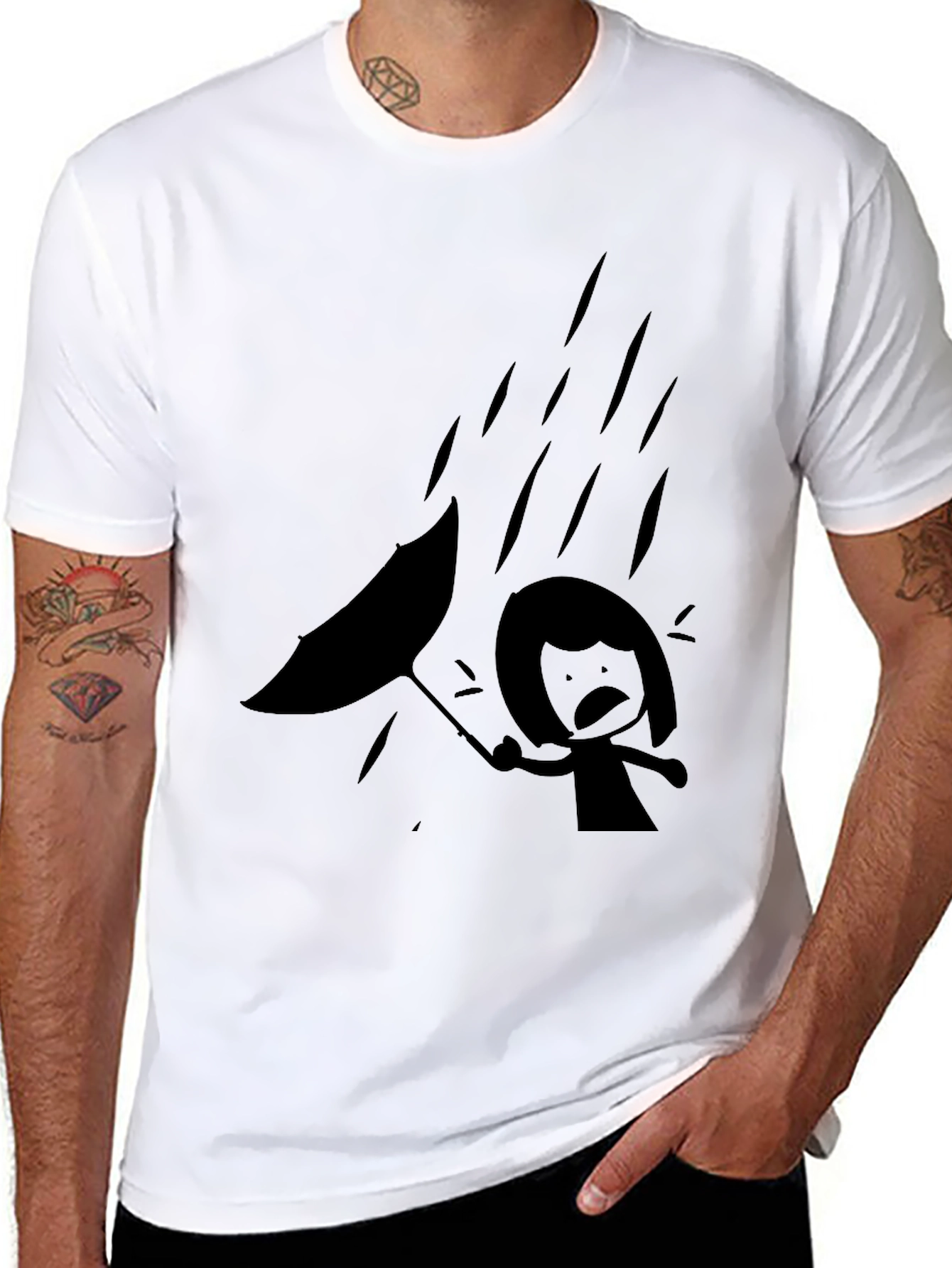 Rainy Day Black Graphic Tee