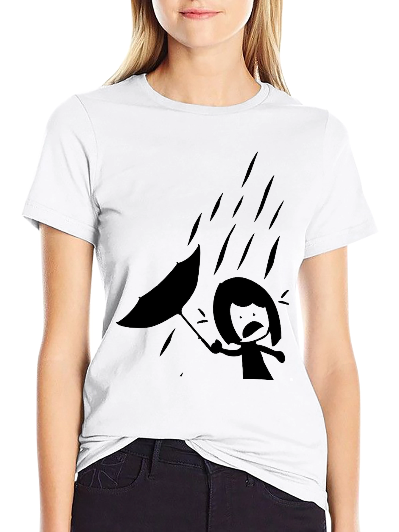 Rainy Day Black Graphic Tee