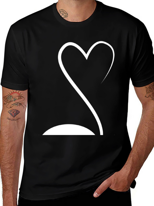 Heartbeat Curve Graphic Tee - Soft Black T-Shirt