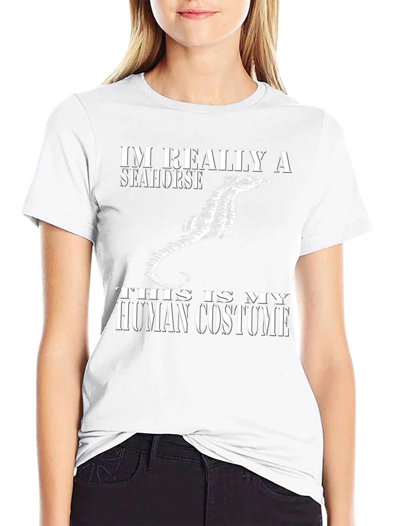 Funny Seahorse Human Costume T-Shirt