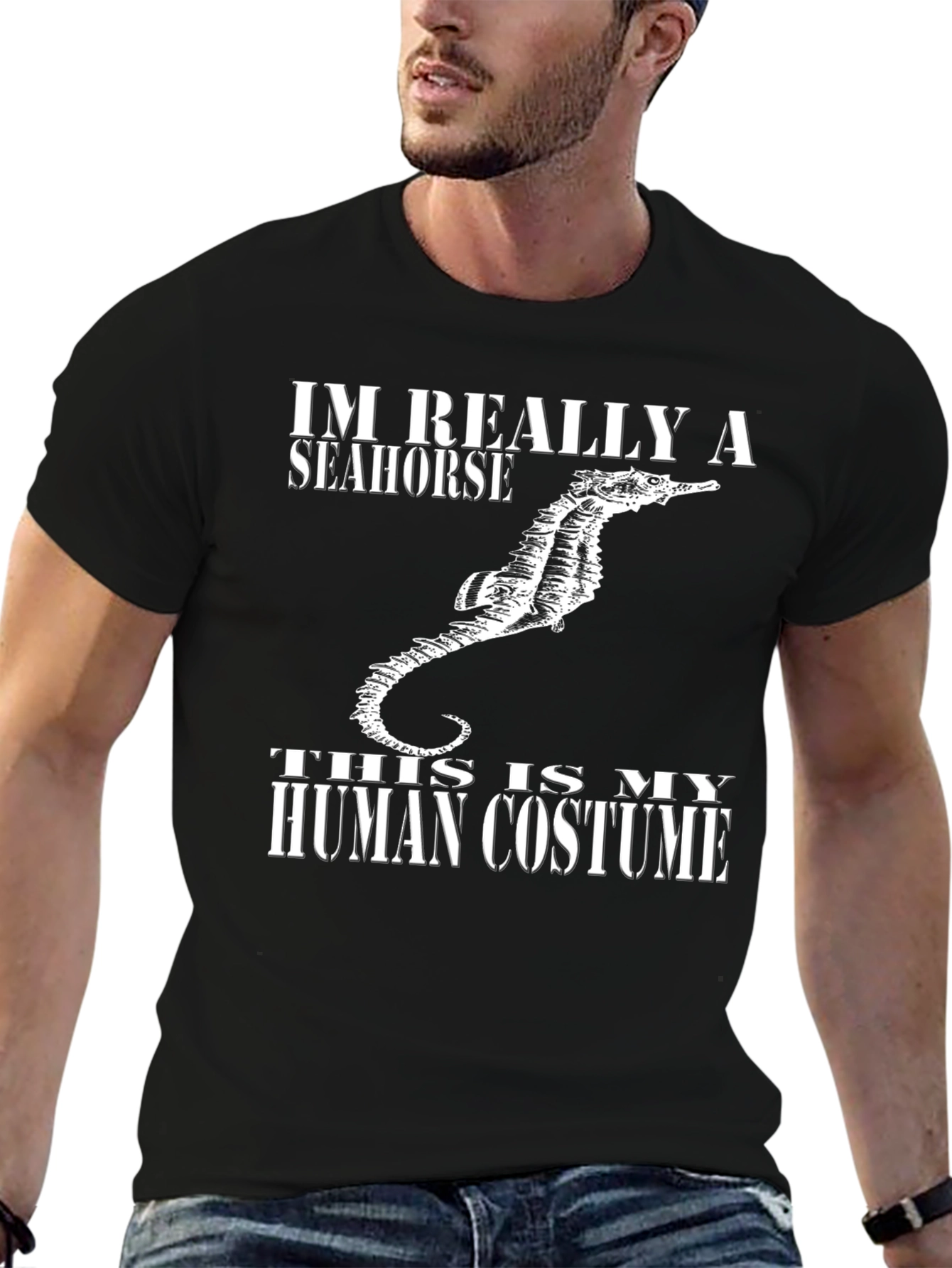 Funny Seahorse Human Costume T-Shirt