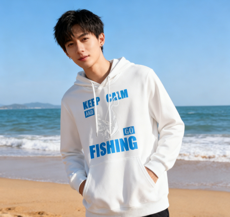Angler’s Statement Fishing Rod Design Hoodie