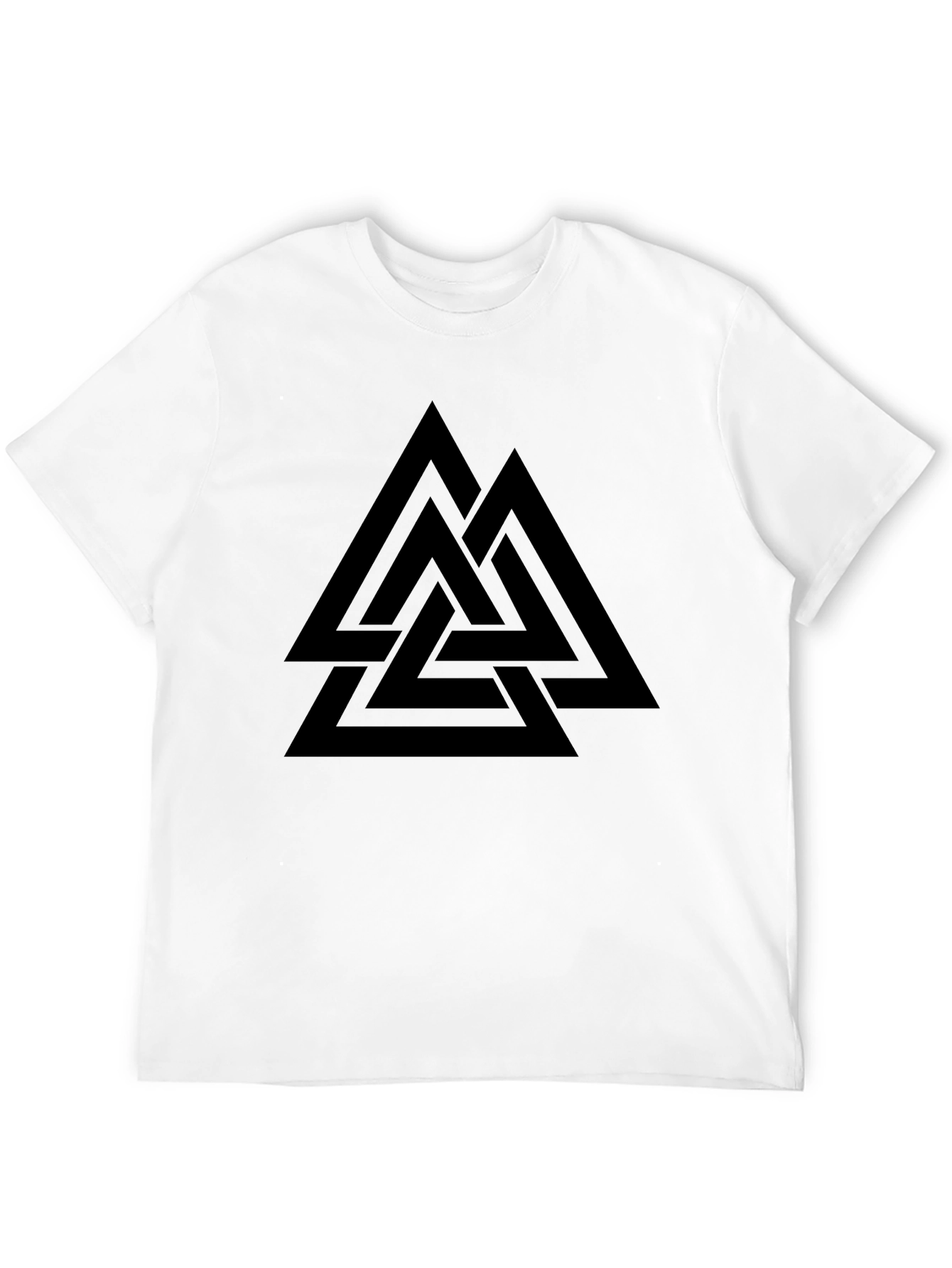 Valknut Black T-Shirt - Norse Viking Symbol