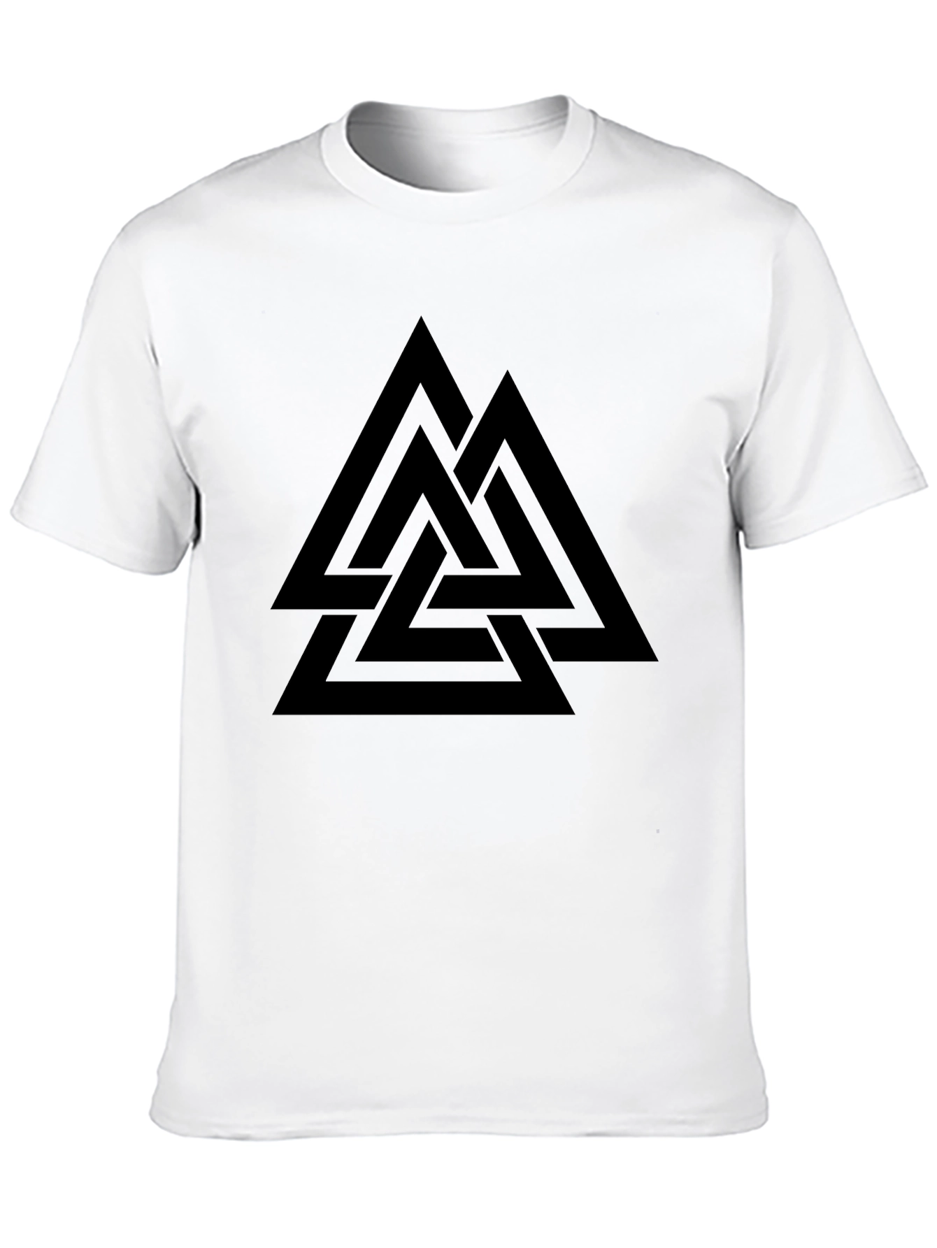 Valknut Black T-Shirt - Norse Viking Symbol