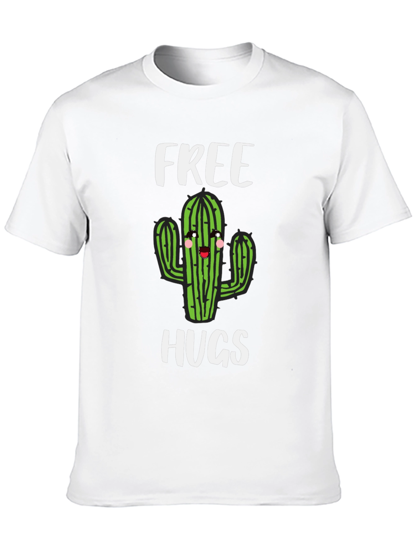 Free Hugs Cactus Graphic T-Shirt - Soft Cotton