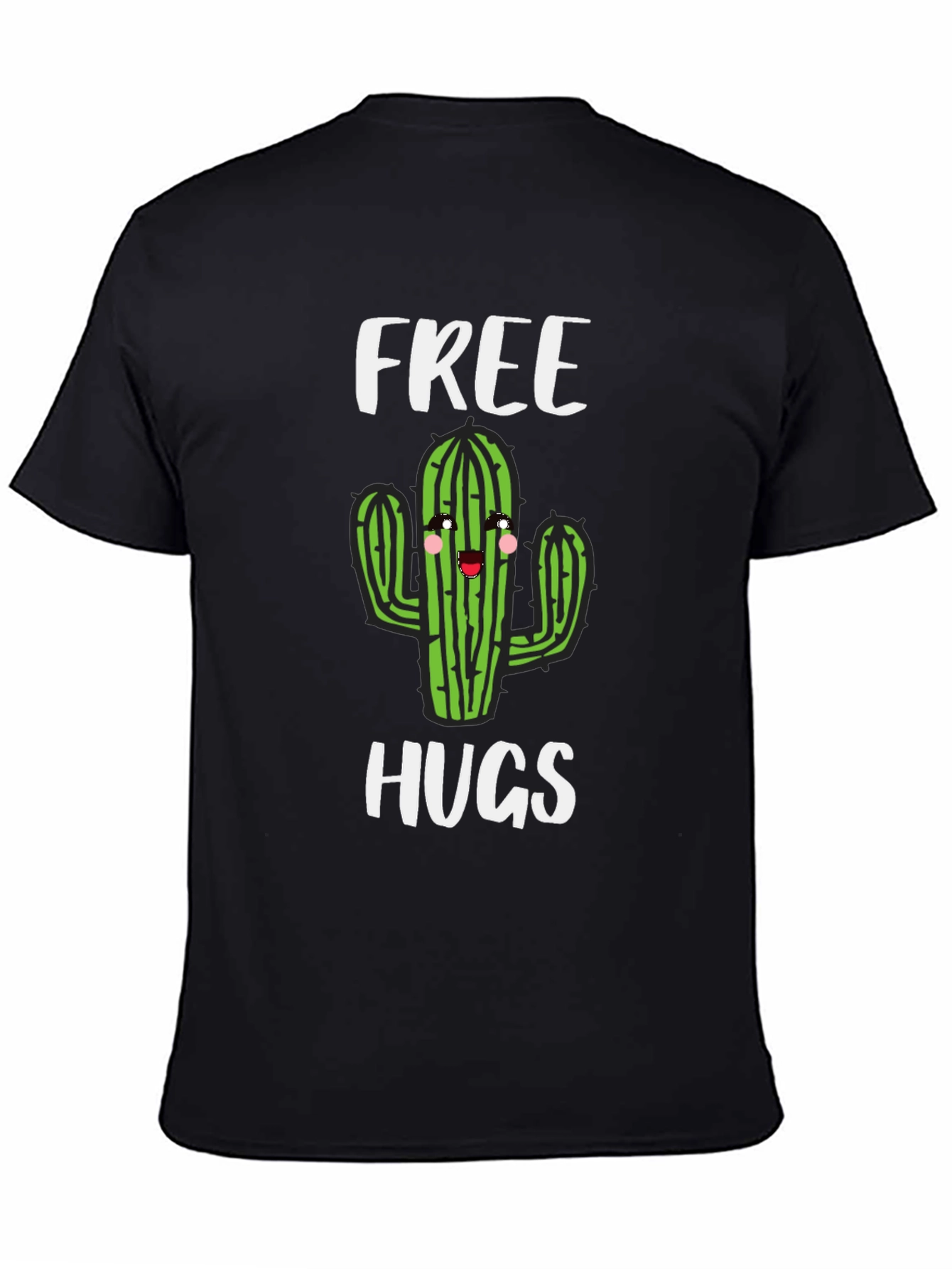 Free Hugs Cactus Graphic T-Shirt - Soft Cotton