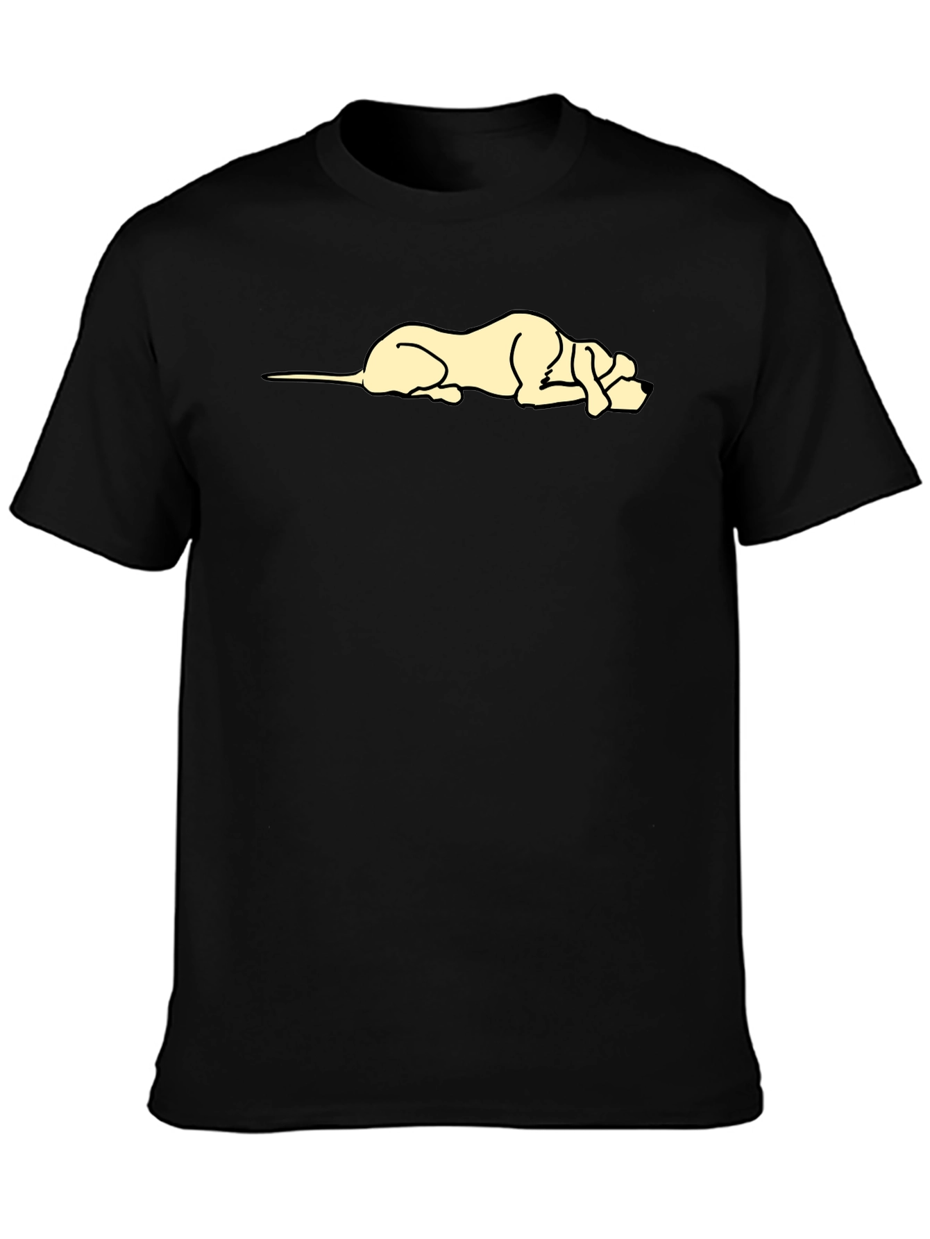 Lazy Dog Graphic Tee - Unisex Black T-Shirt