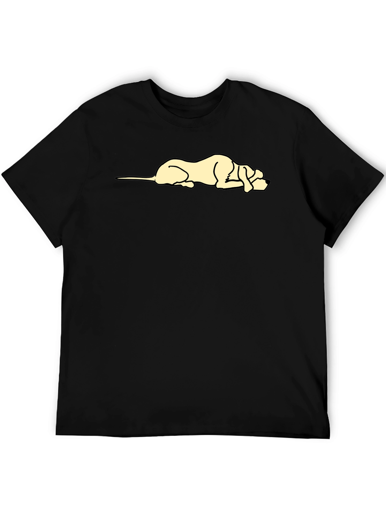 Lazy Dog Graphic Tee - Unisex Black T-Shirt