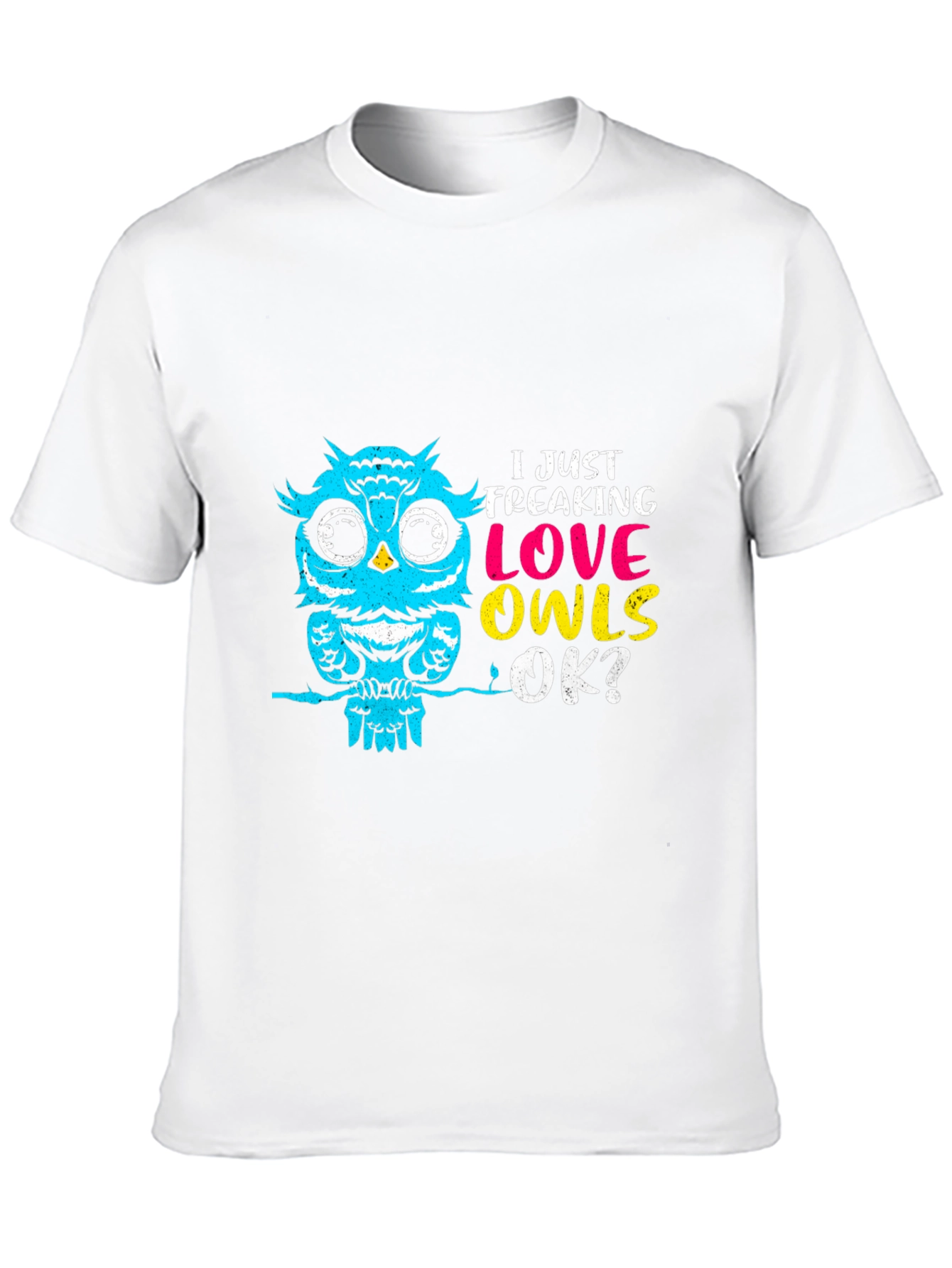 I Just Freaking Love Owls Black T-Shirt
