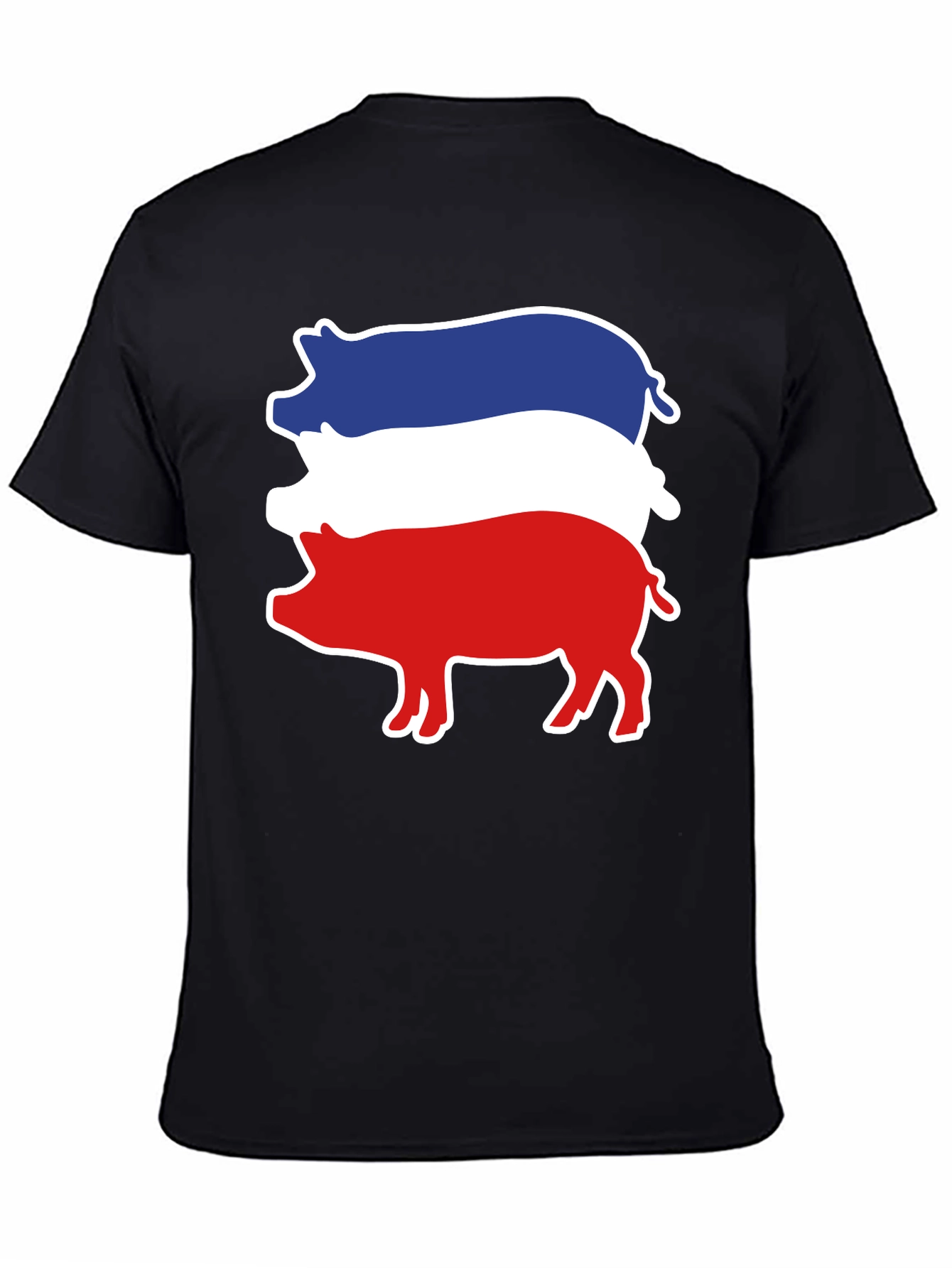 Red White Blue Pig Stack T-Shirt