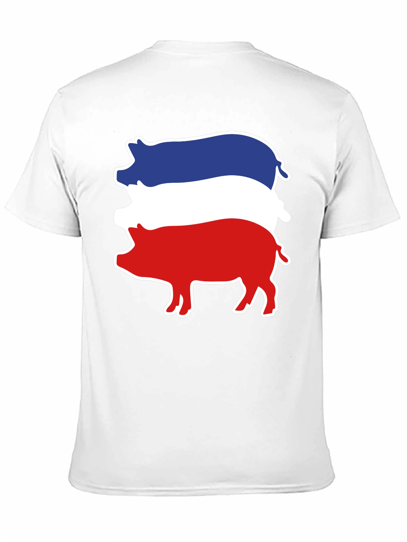 Red White Blue Pig Stack T-Shirt