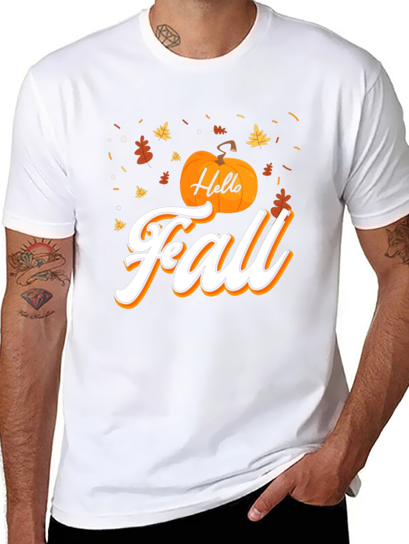 Hello Fall Graphic Tee - Black