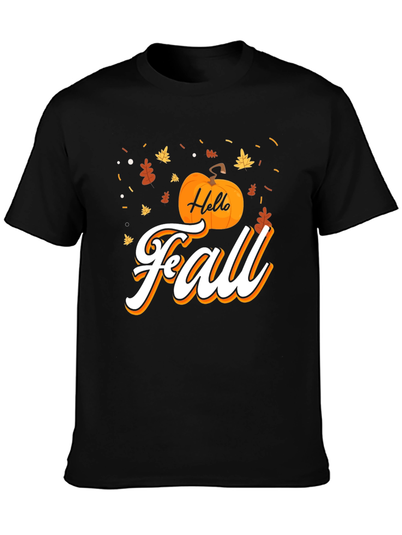 Hello Fall Graphic Tee - Black