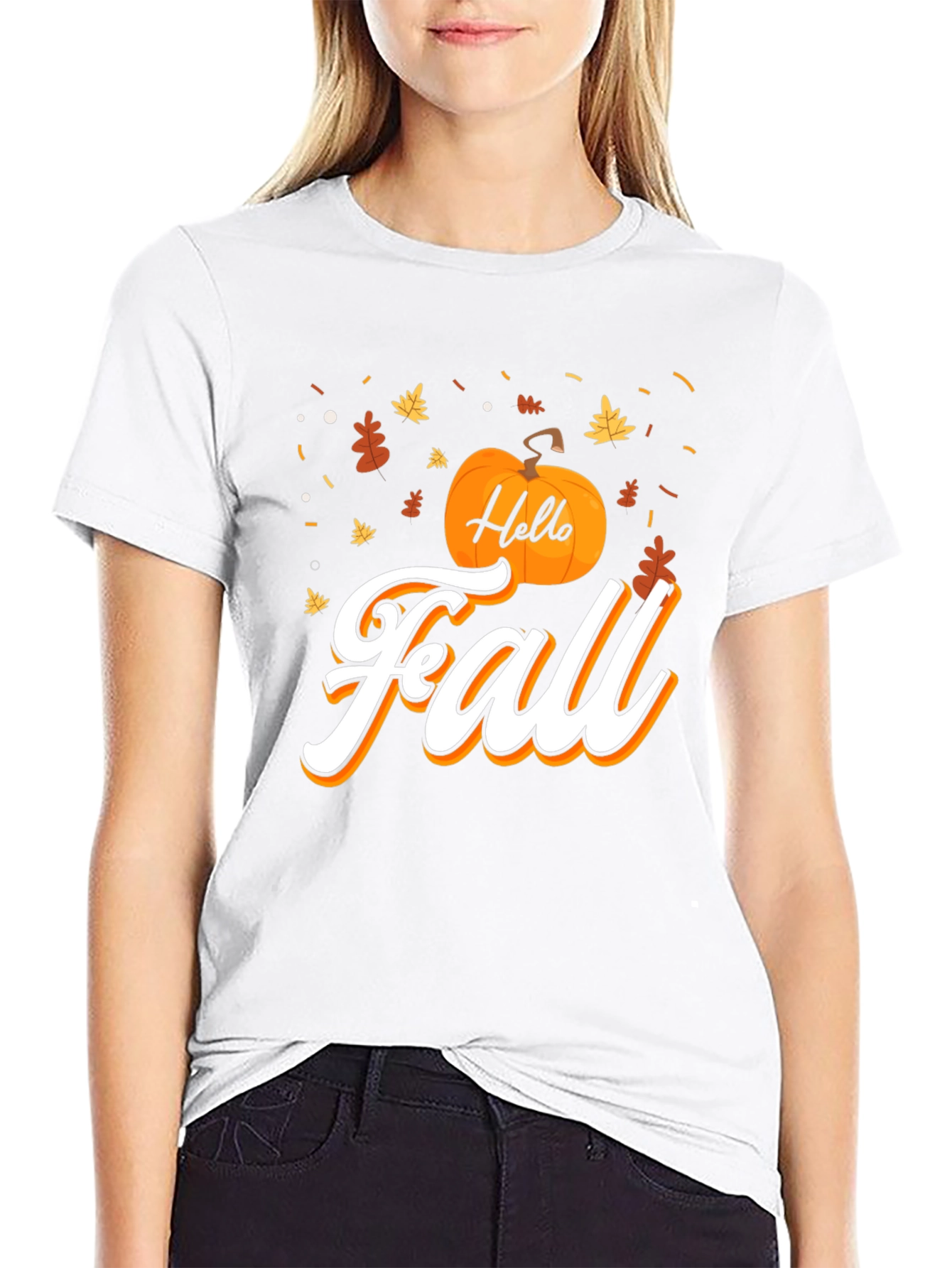 Hello Fall Graphic Tee - Black