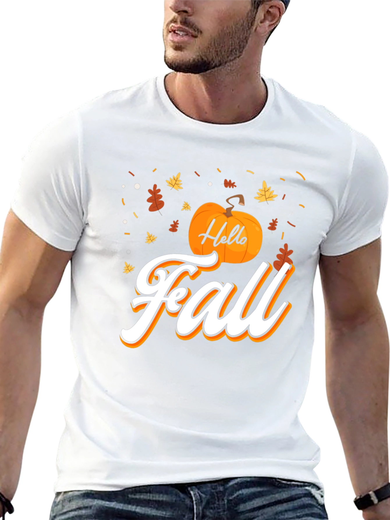 Hello Fall Graphic Tee - Black