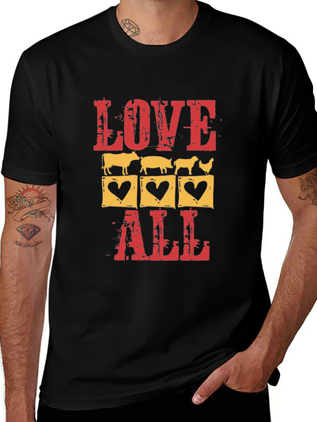 Love All Farm Animals Graphic T-Shirt