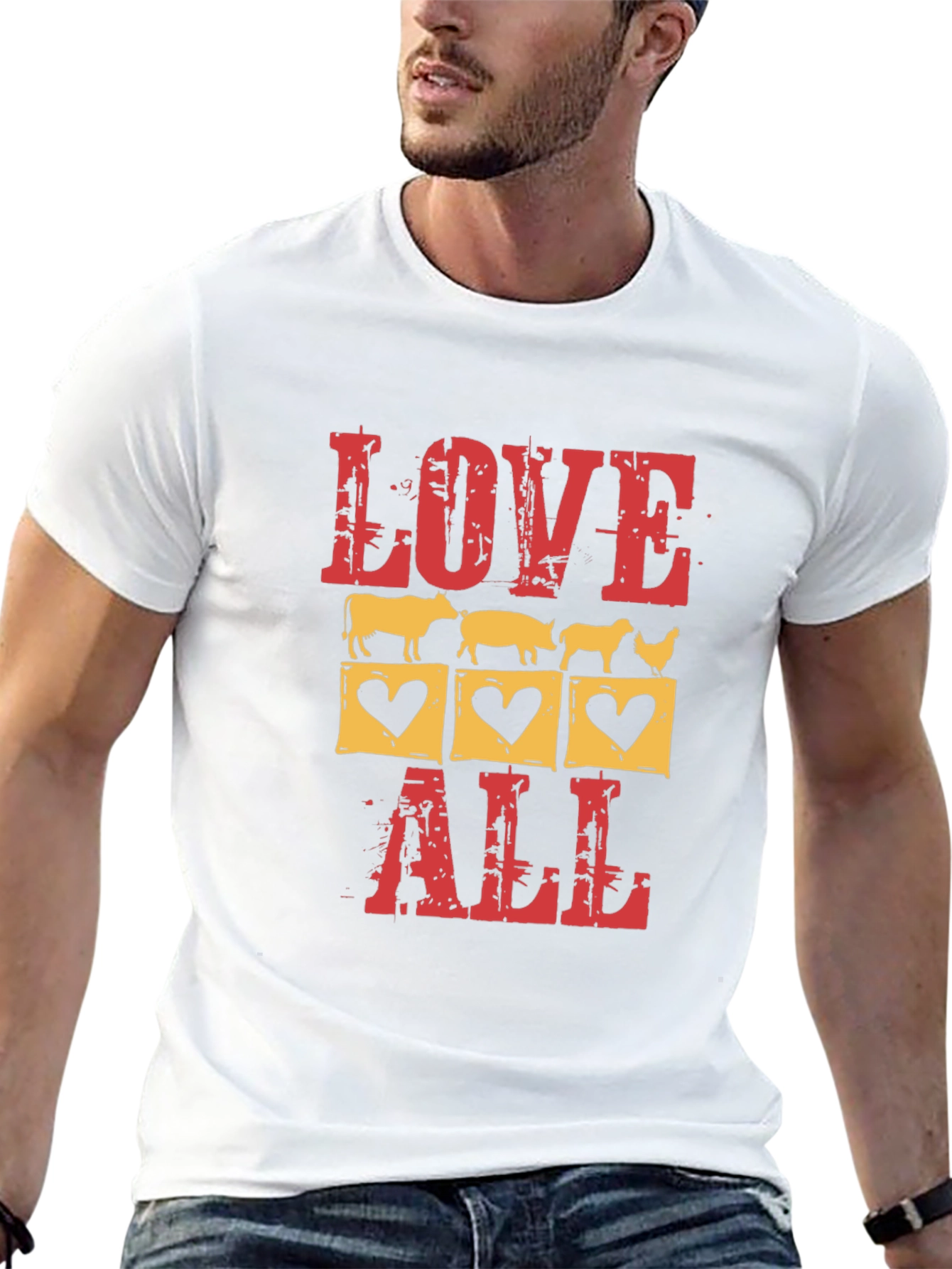 Love All Farm Animals Graphic T-Shirt