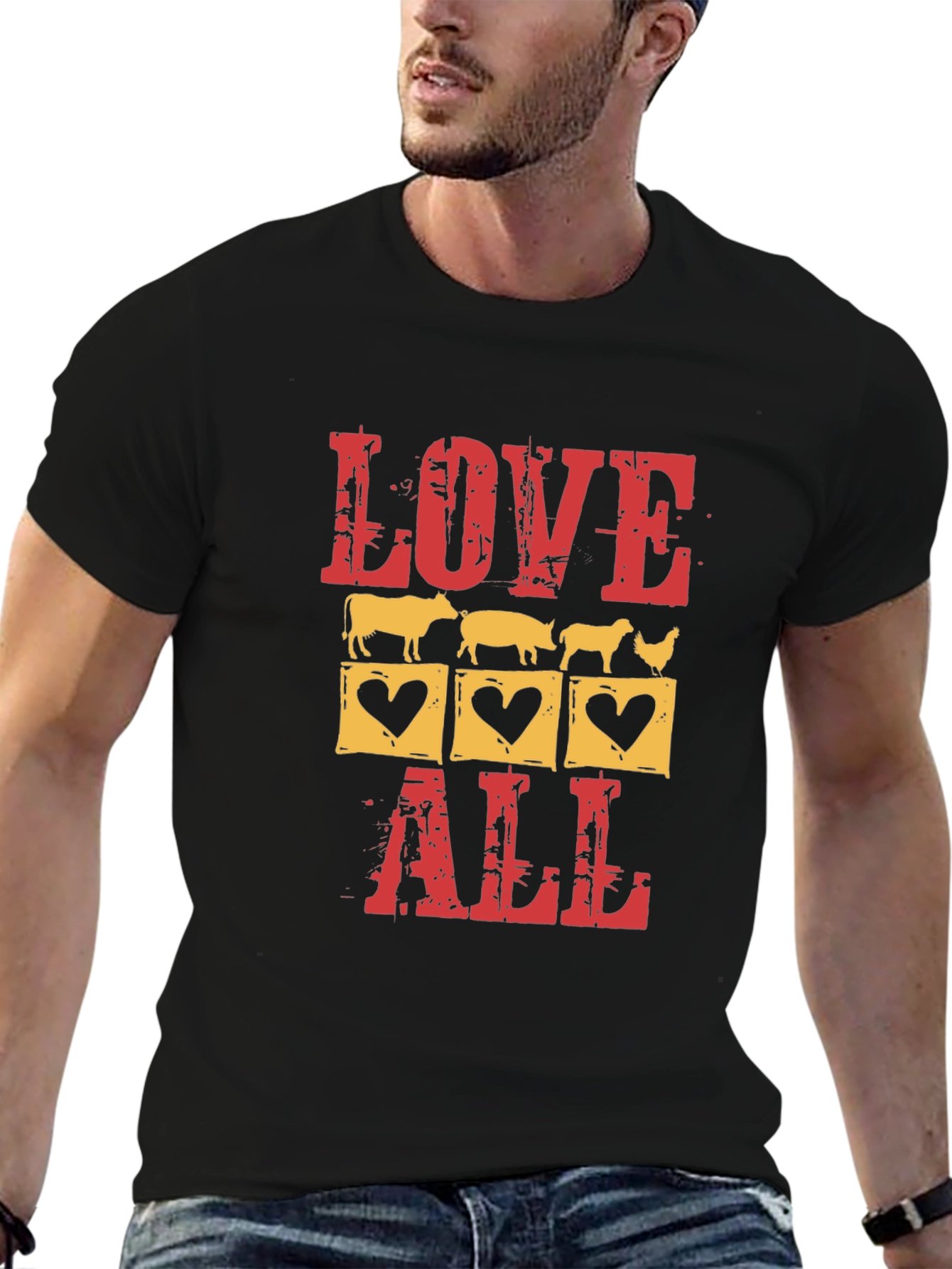 Love All Farm Animals Graphic T-Shirt
