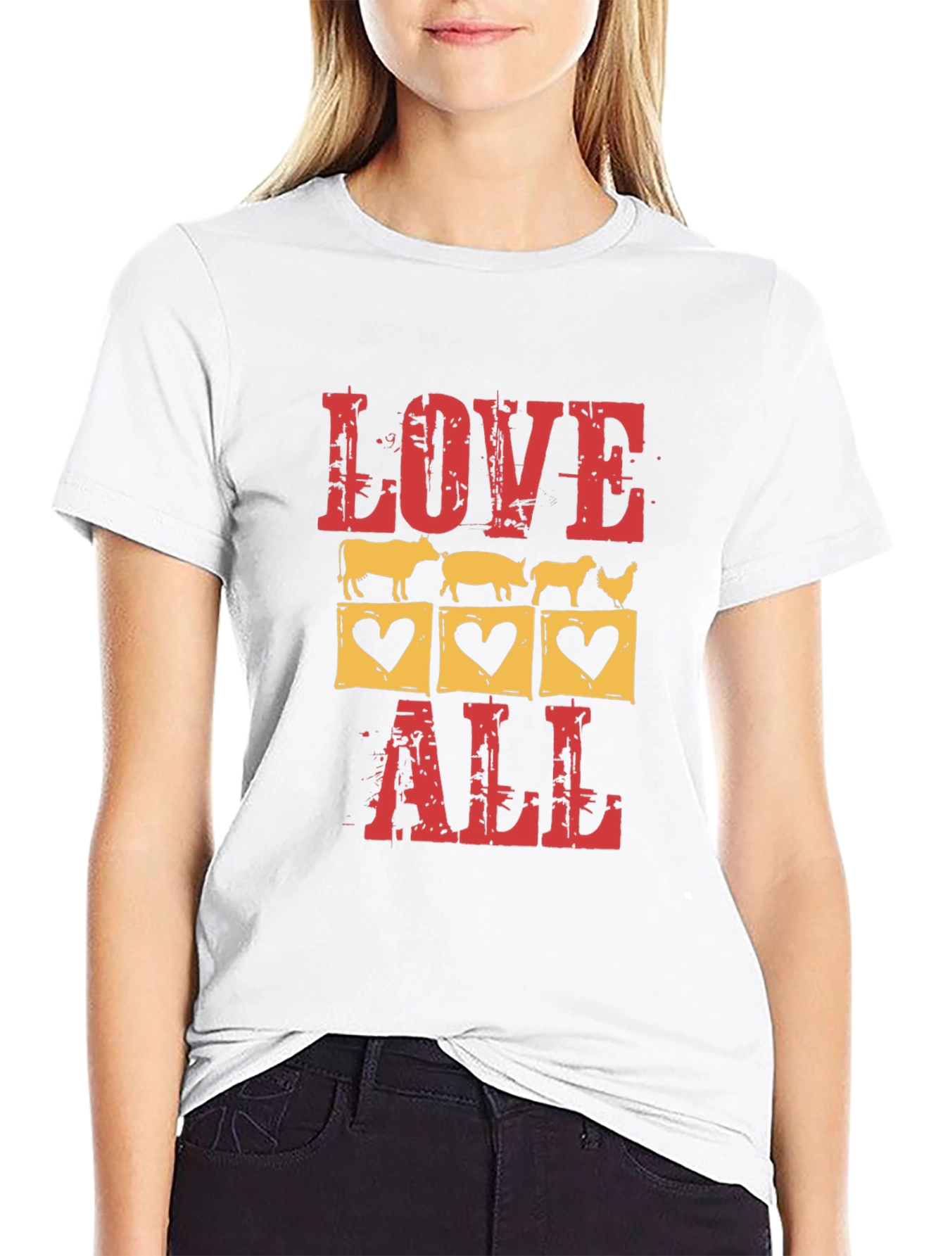 Love All Farm Animals Graphic T-Shirt
