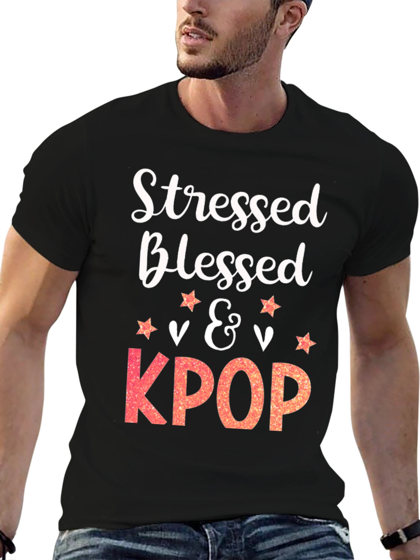 Stressed Blessed & KPOP T-Shirt