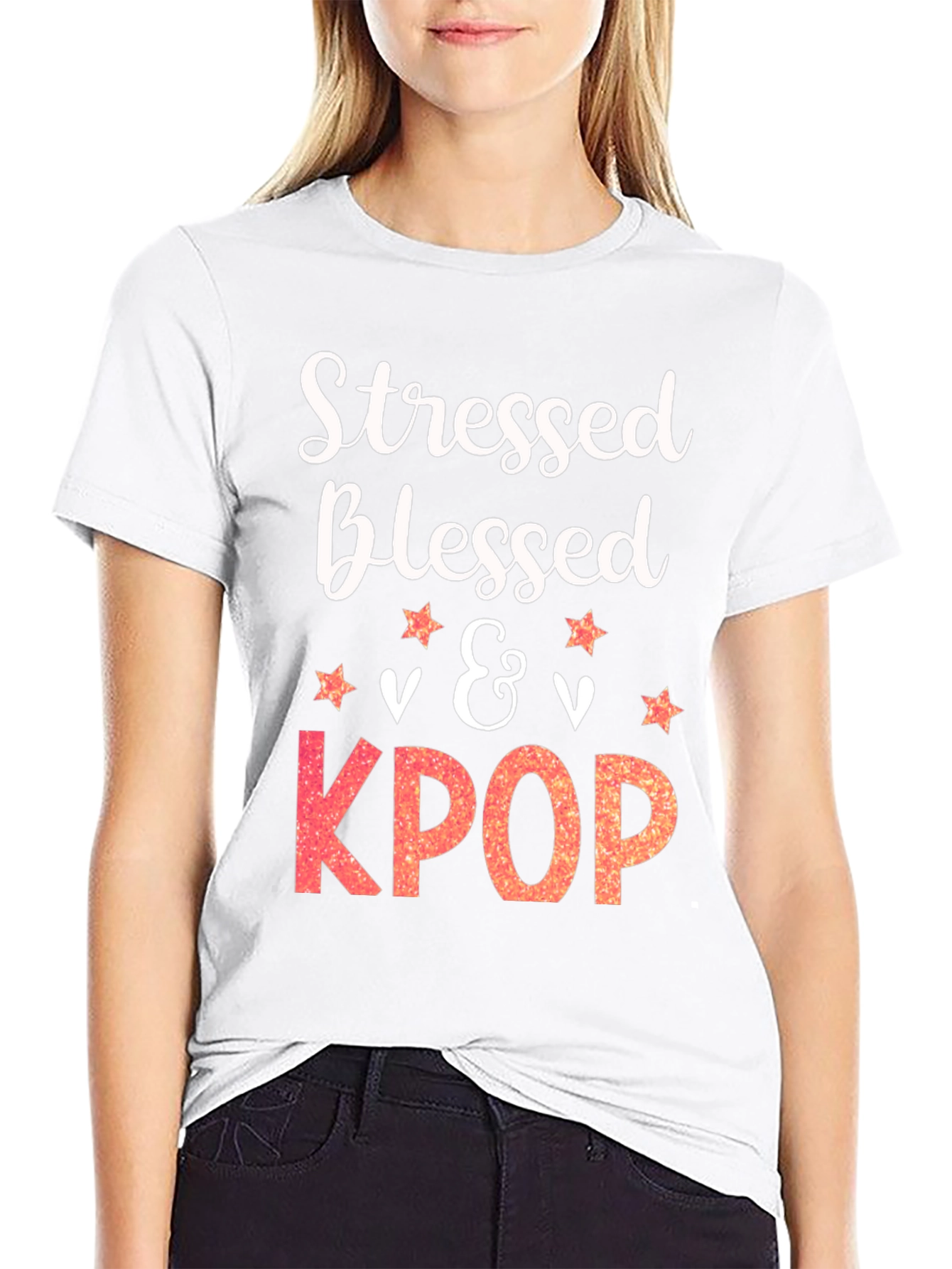 Stressed Blessed & KPOP T-Shirt