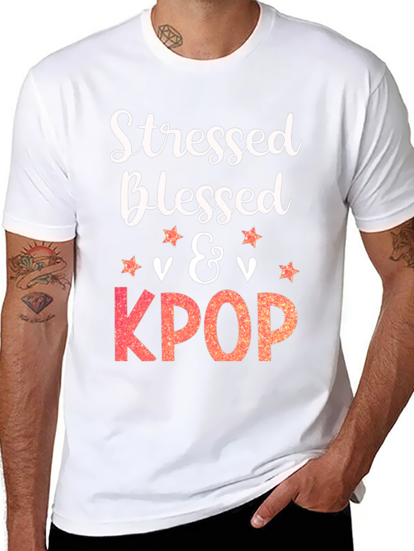 Stressed Blessed & KPOP T-Shirt