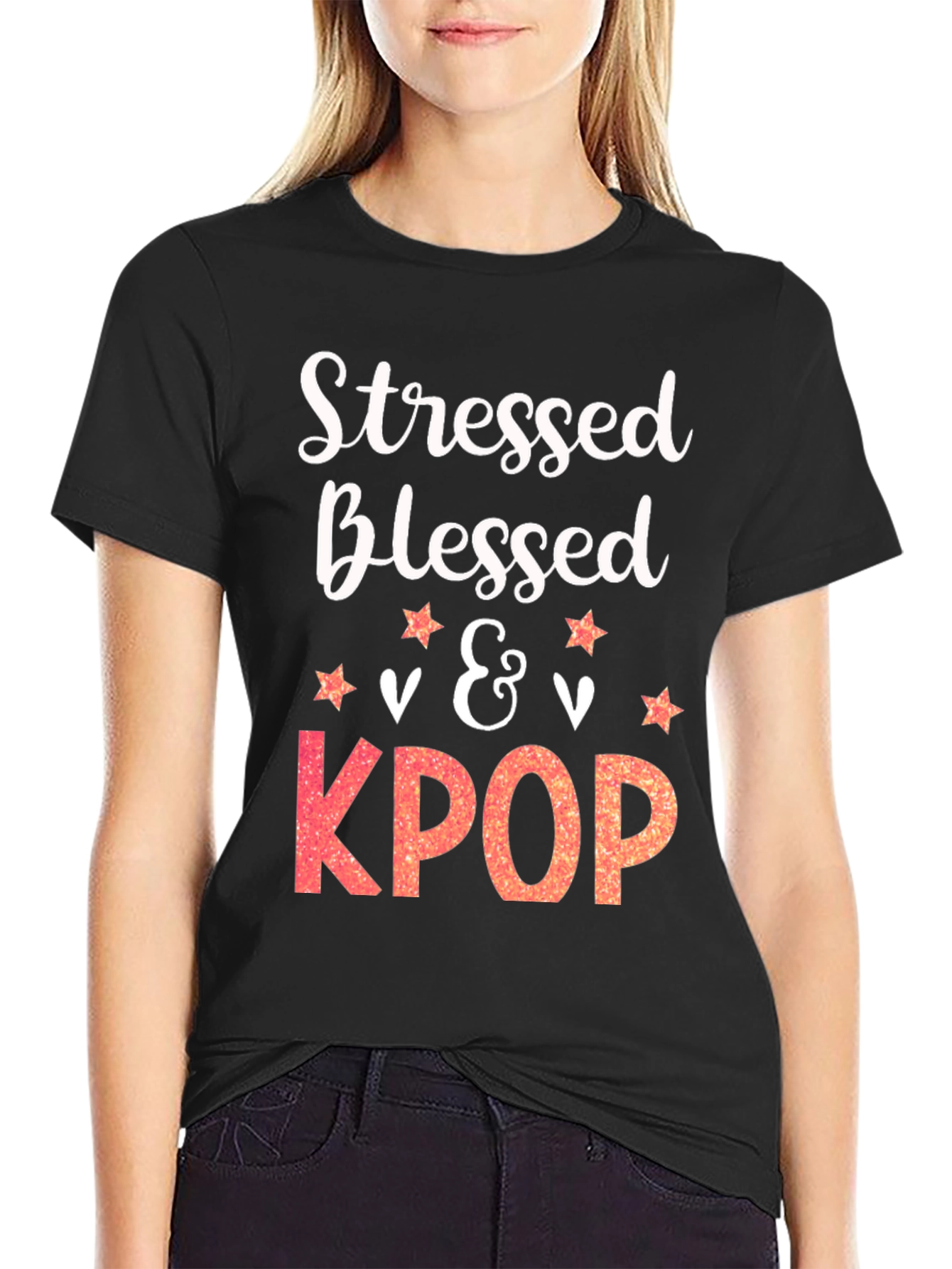 Stressed Blessed & KPOP T-Shirt