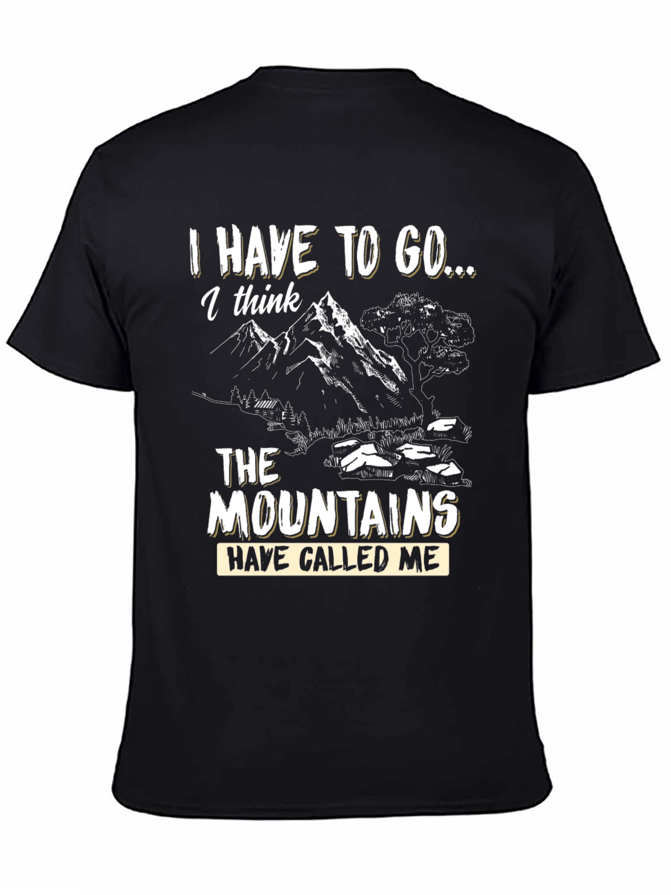 Mountains Calling Mens T-Shirt - Adventure Awaits