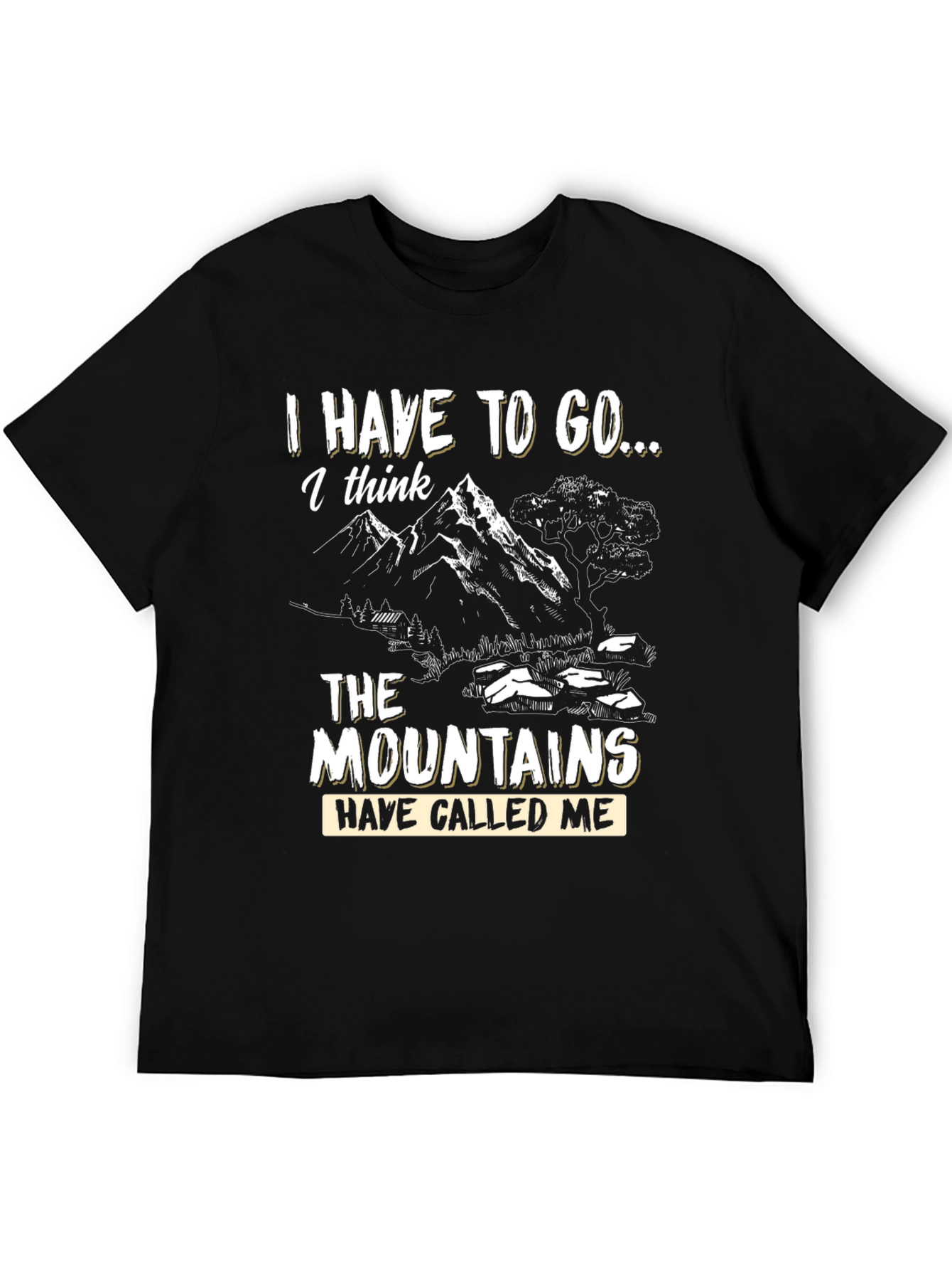 Mountains Calling Mens T-Shirt - Adventure Awaits