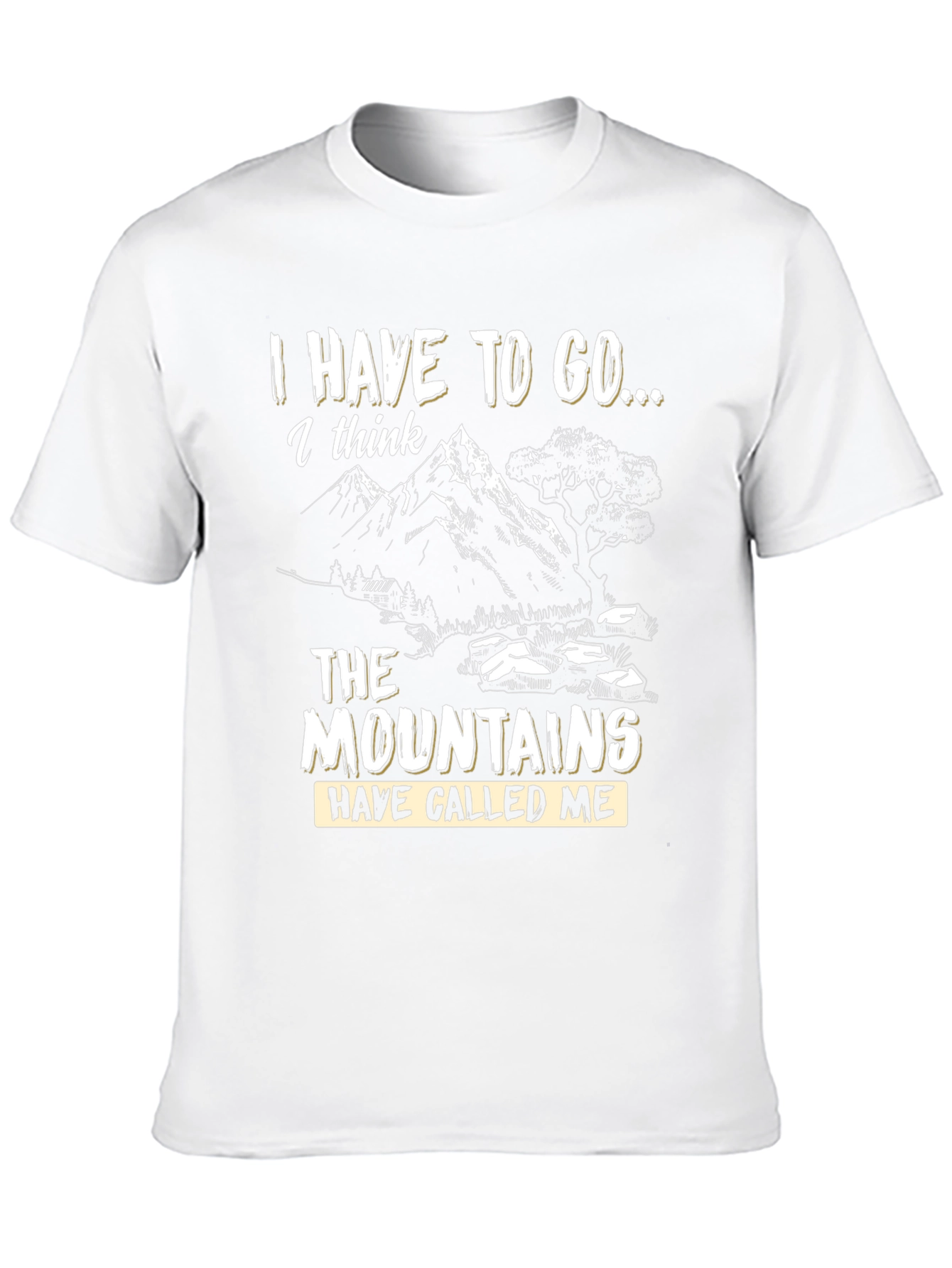 Mountains Calling Mens T-Shirt - Adventure Awaits