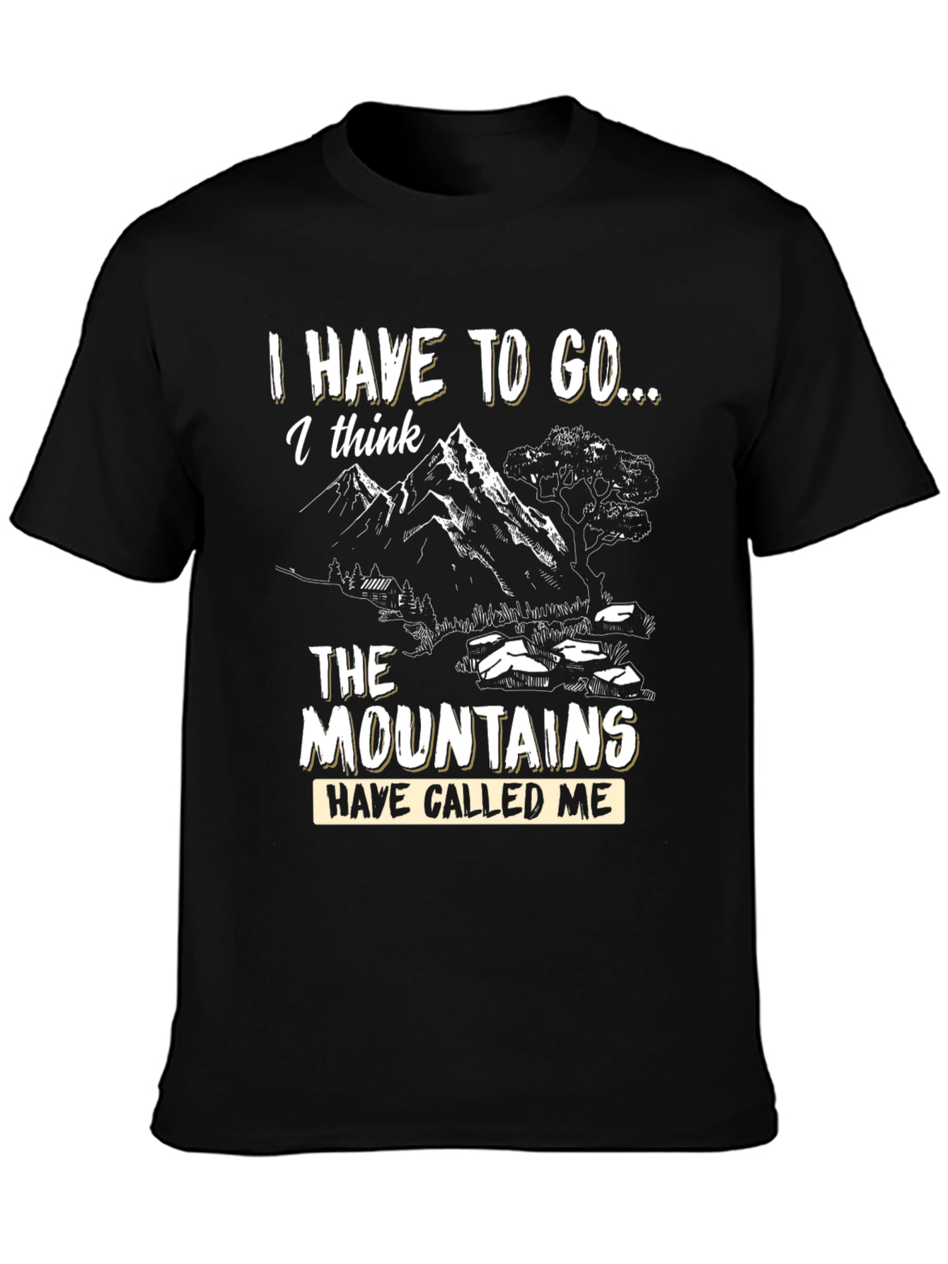 Mountains Calling Mens T-Shirt - Adventure Awaits