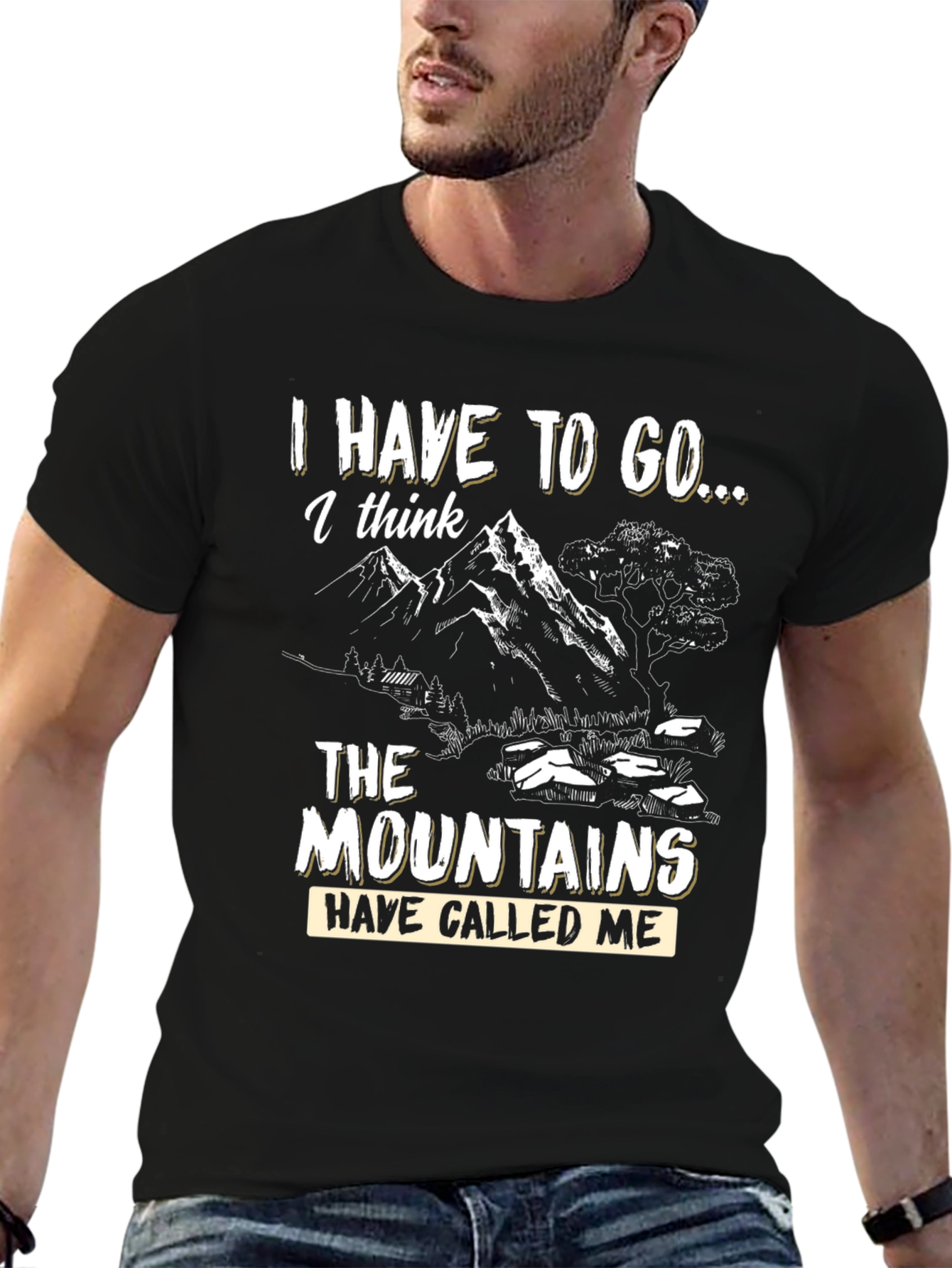 Mountains Calling Mens T-Shirt - Adventure Awaits
