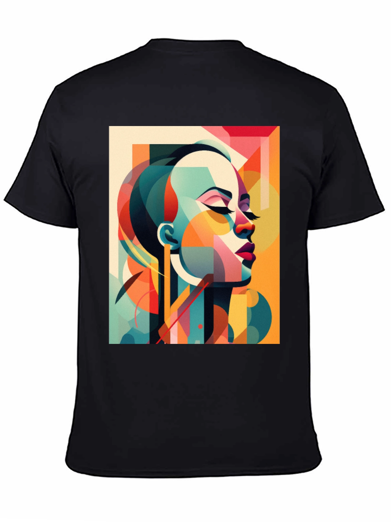 Abstract Woman Graphic Tee - Modern Art Shirt