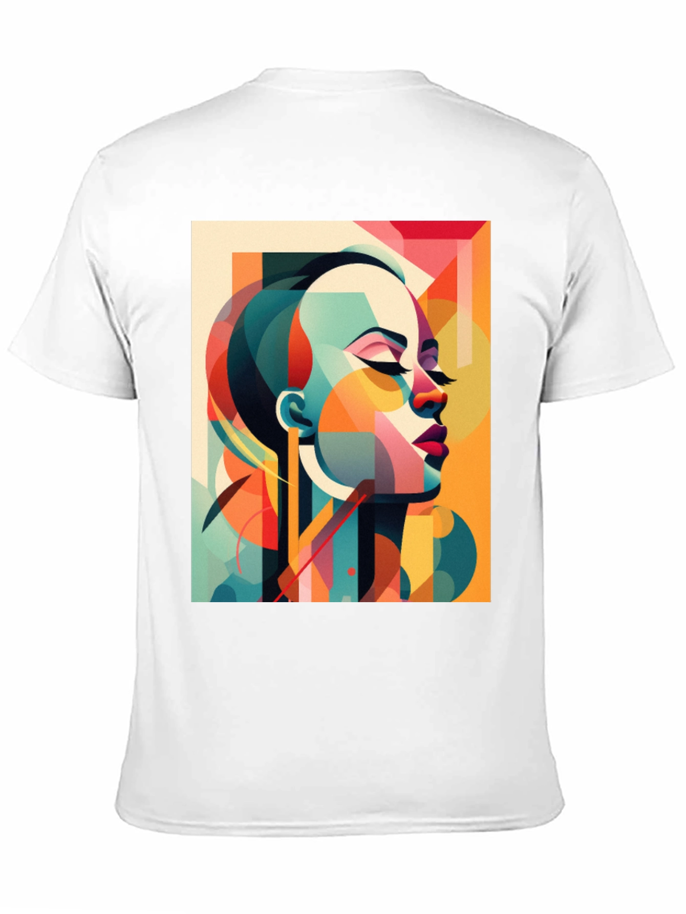 Abstract Woman Graphic Tee - Modern Art Shirt