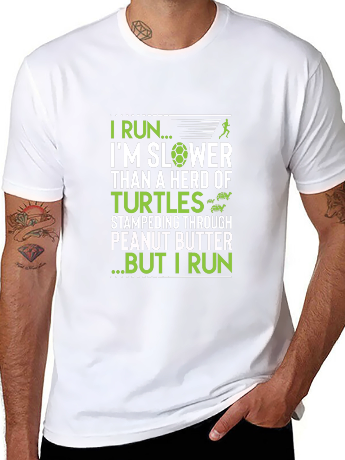 Funny Turtle Run T-Shirt - Slow Runner Humor