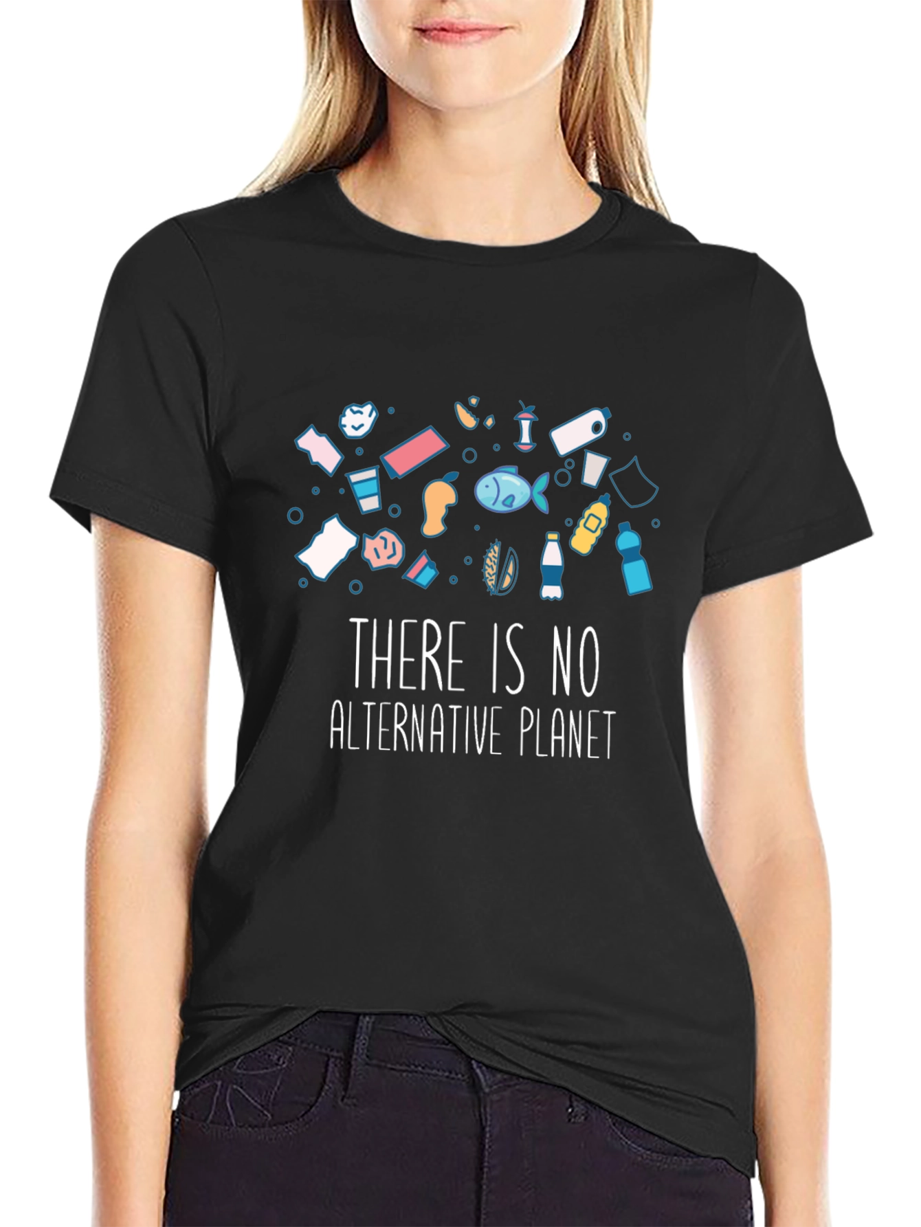 Eco-Friendly There Is No Alternative Planet Graphic Tee