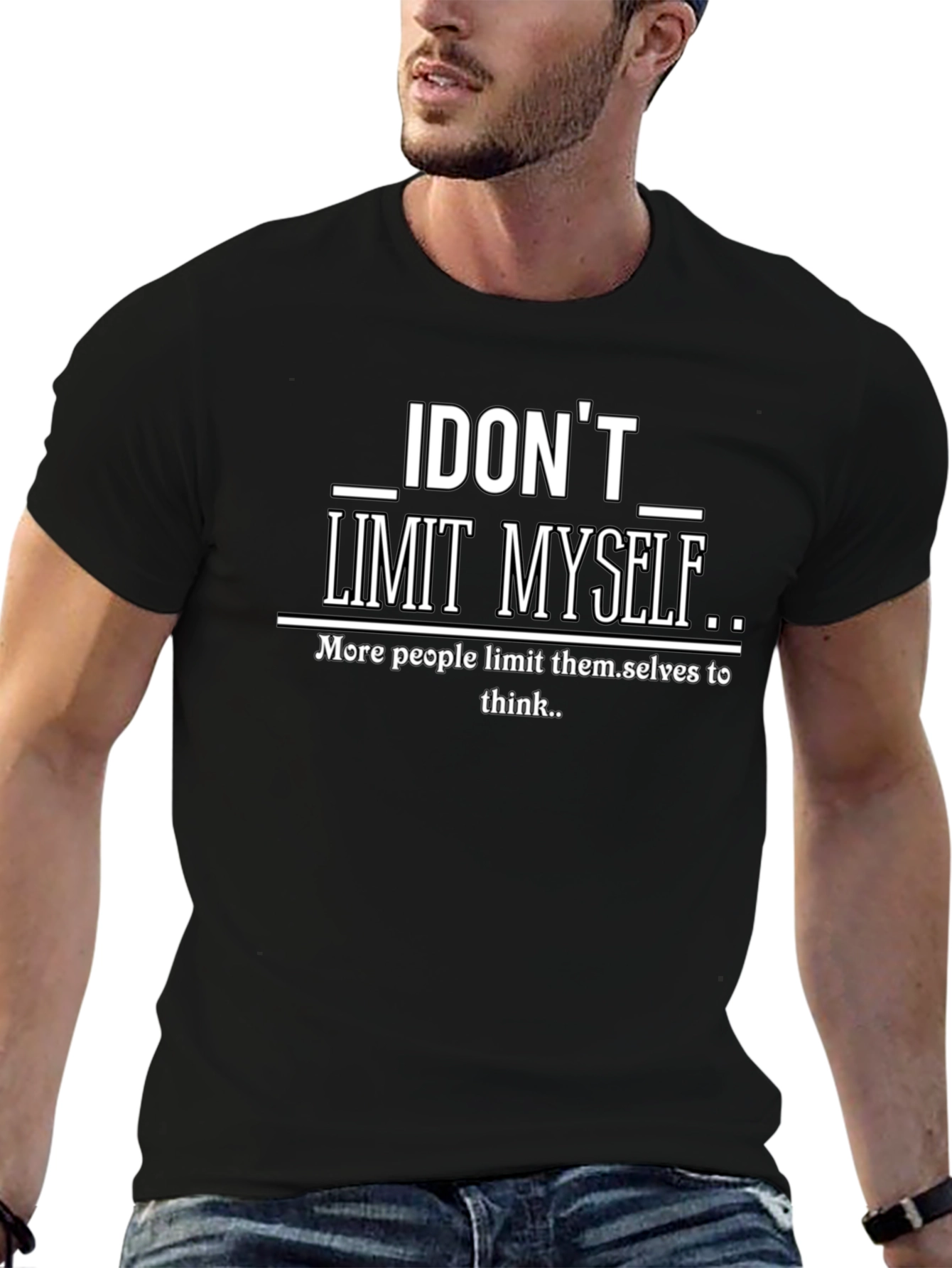 I Dont Limit Myself Graphic Print T-Shirt