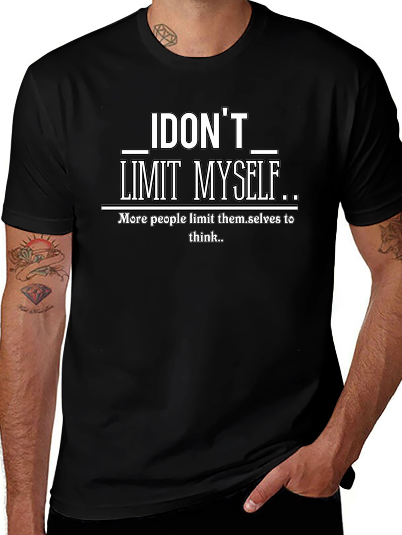 I Dont Limit Myself Graphic Print T-Shirt